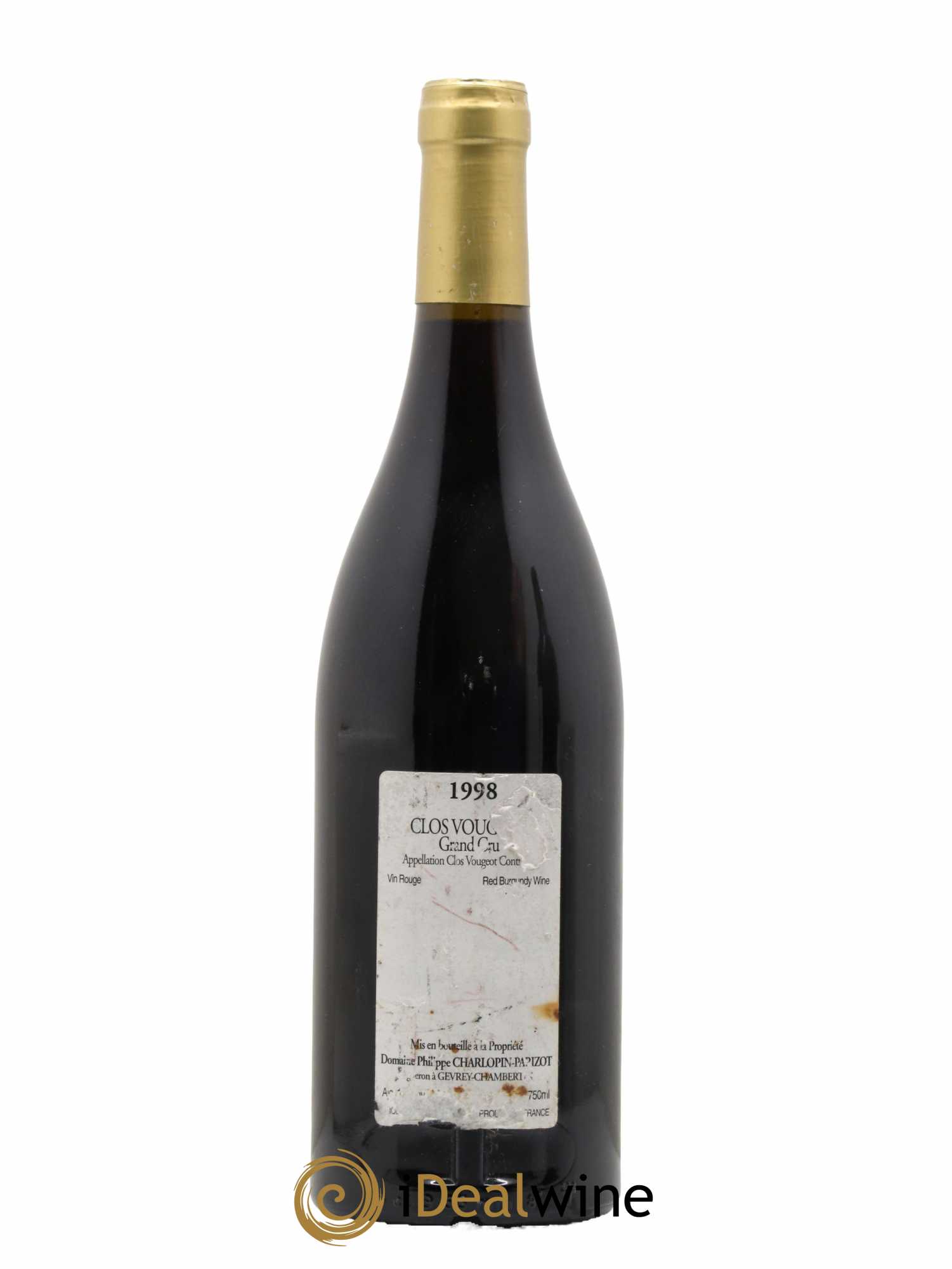 Clos de Vougeot Grand Cru Charlopin-Parizot 1998 - Lot de 1 bouteille - 1