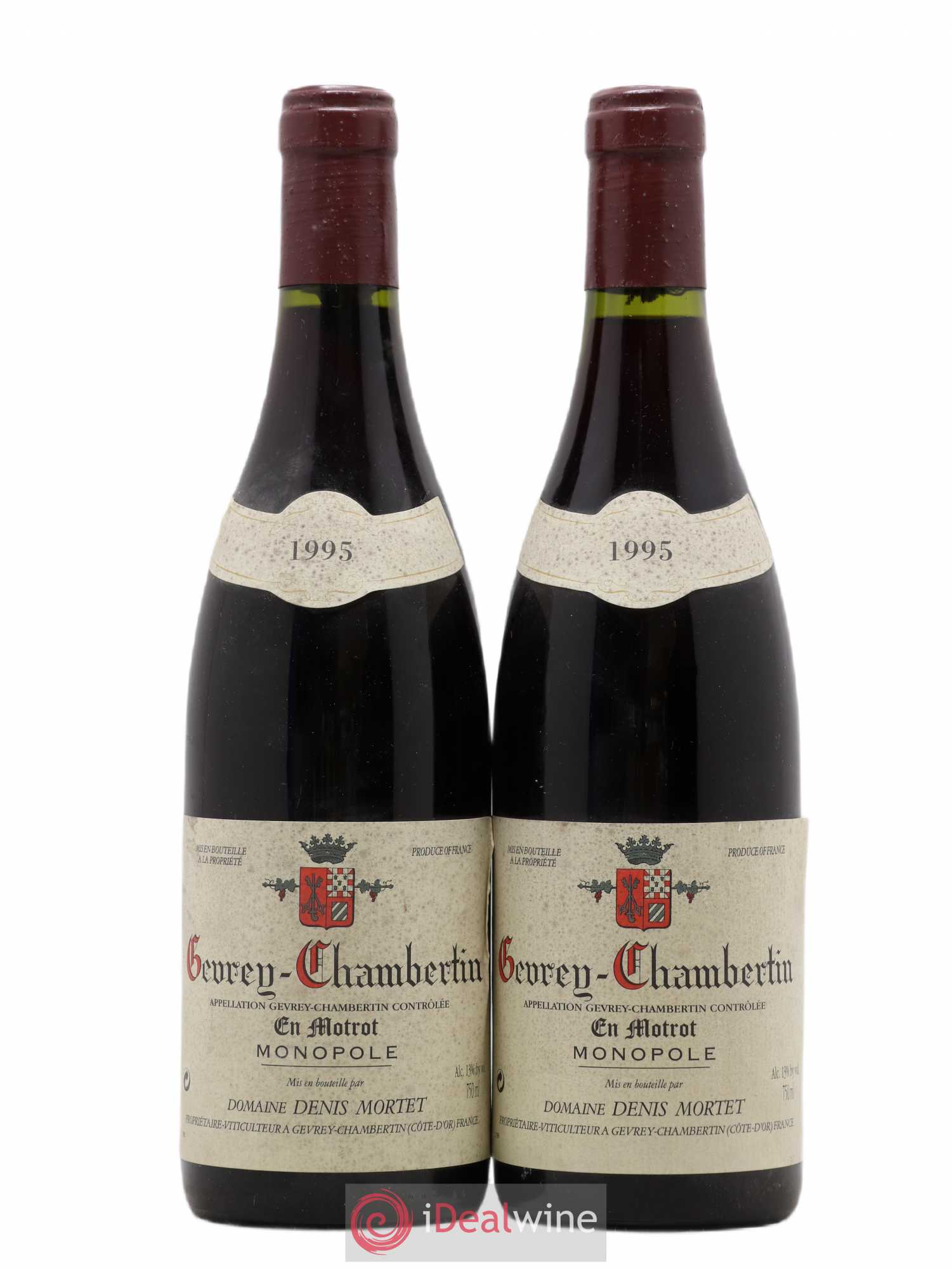 Gevrey-Chambertin En Motrot Denis Mortet (Domaine) 1995 - Lot de 2 bouteilles - 0