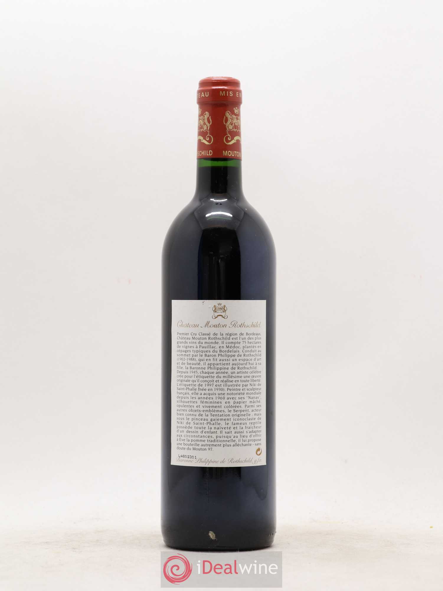 Château Mouton Rothschild 1er Grand Cru Classé 1997 - Lot de 1 bouteille - 1