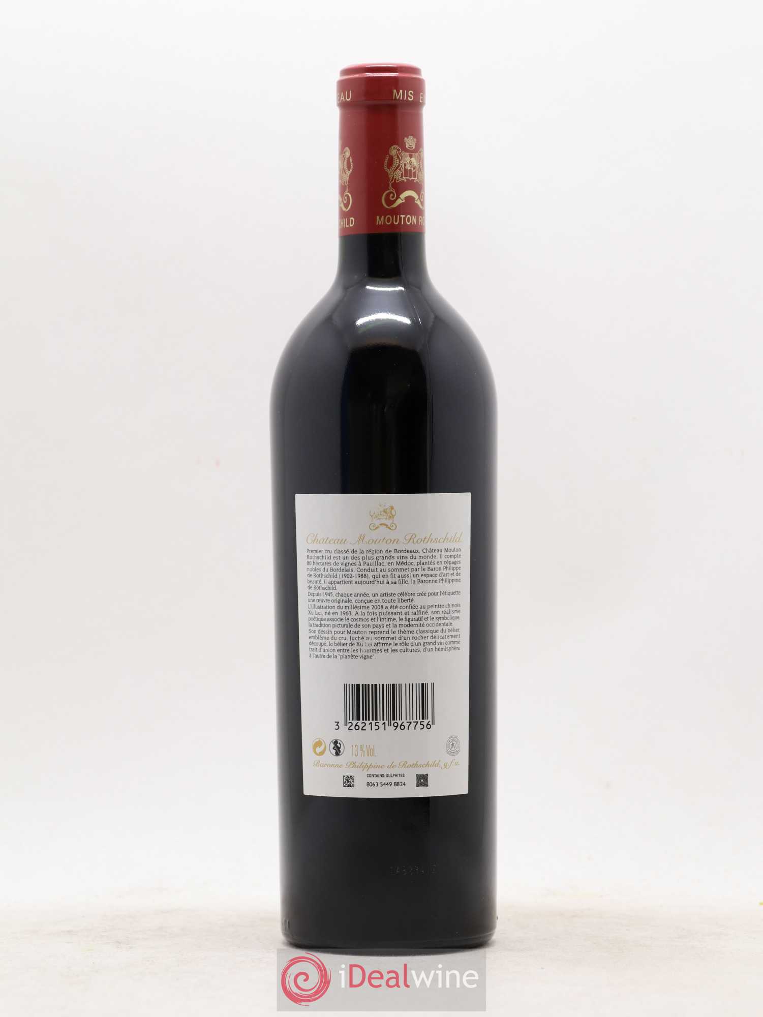 Château Mouton Rothschild 1er Grand Cru Classé 2008 - Lot de 1 bouteille - 1