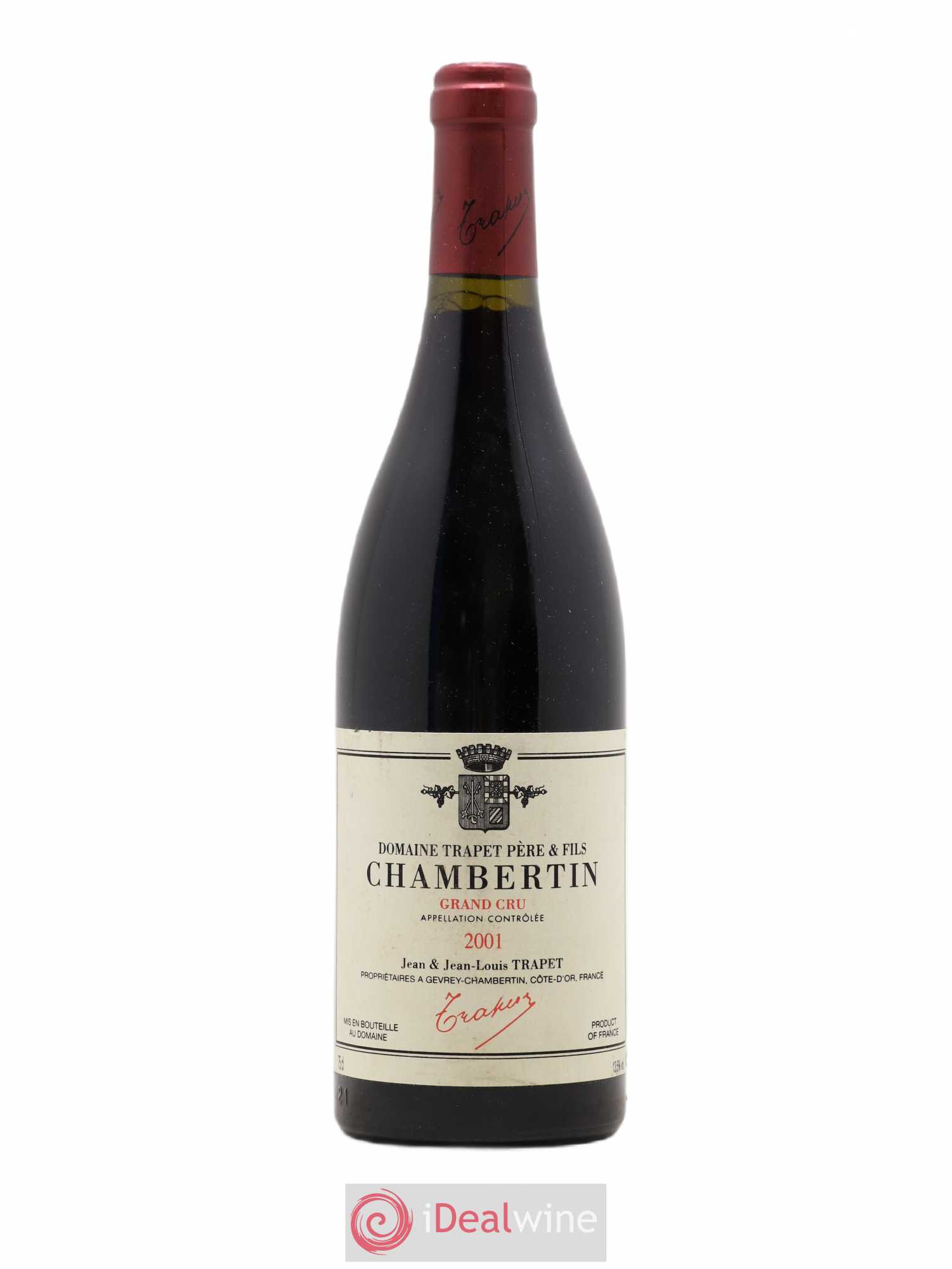 Chambertin Grand Cru Domaine Trapet 2001 - Lot de 1 bouteille - 0