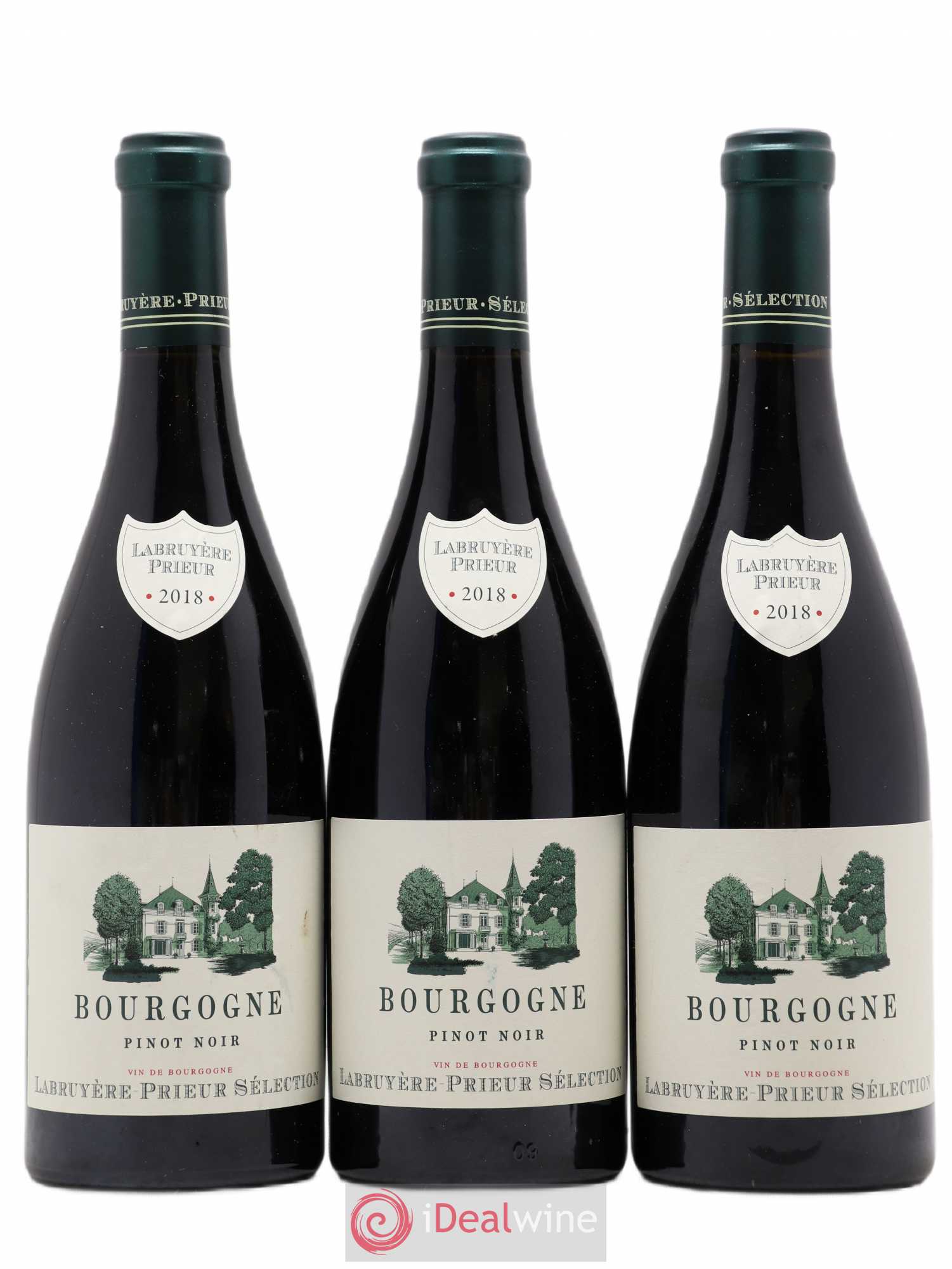 Bourgogne Pinot Noir Selection Prieur Labruyere (sans prix de réserve) 2018 - Posten von 3 Flaschen - 0