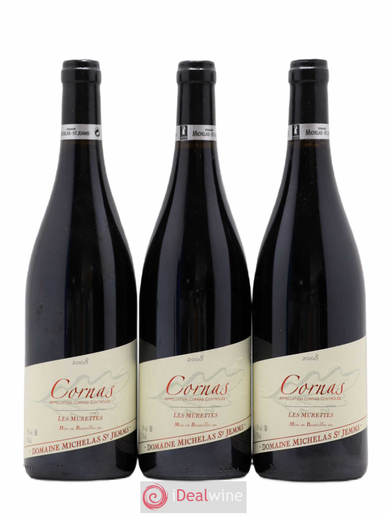 Cornas Les Murettes Domaine Michelas (sans prix de réserve) 2008 - Posten von 3 Flaschen - 0