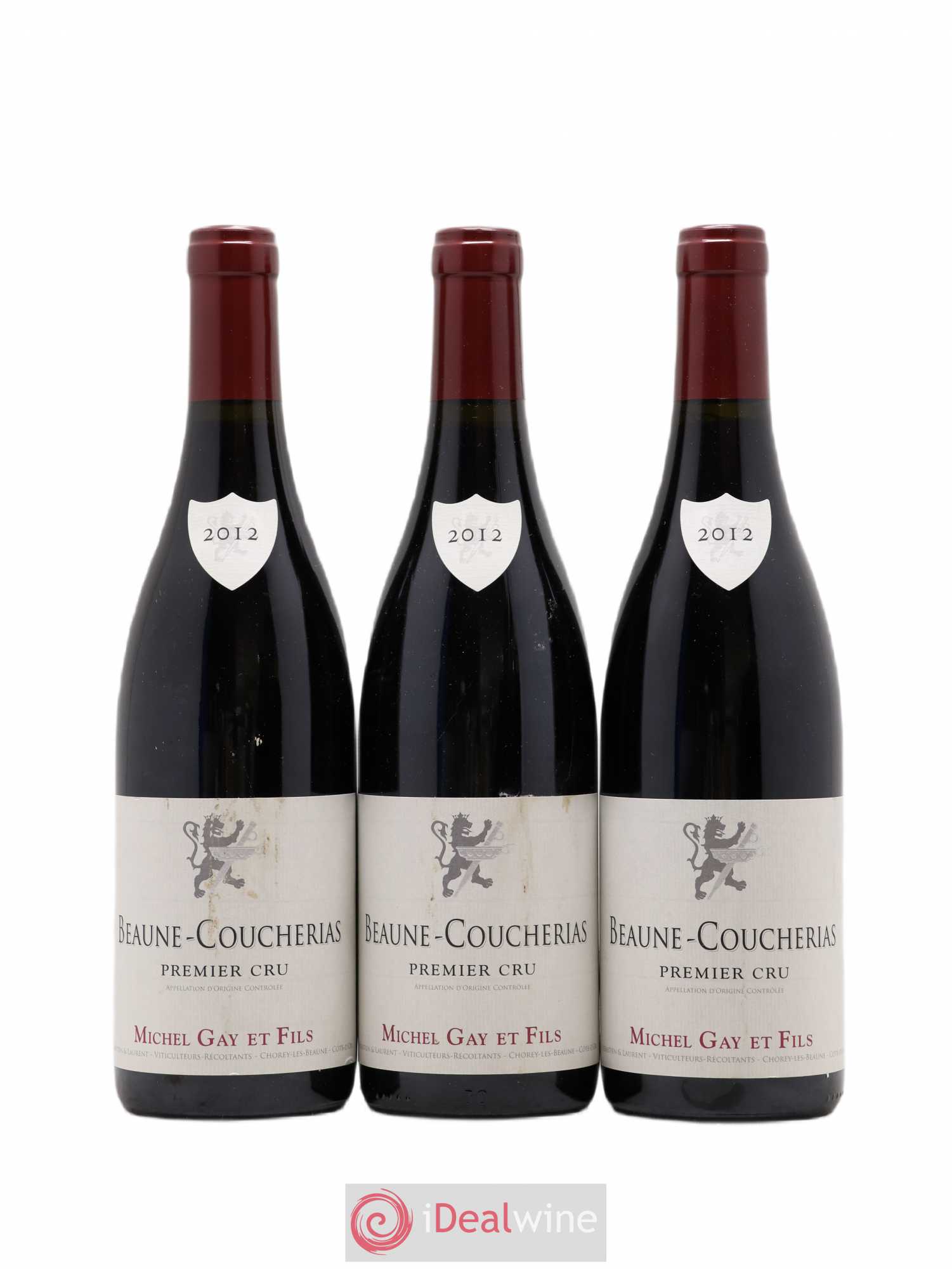 Beaune 1er Cru Coucherias Domaine Michel Gay Et Fils 2012 - Posten von 3 Flaschen - 0