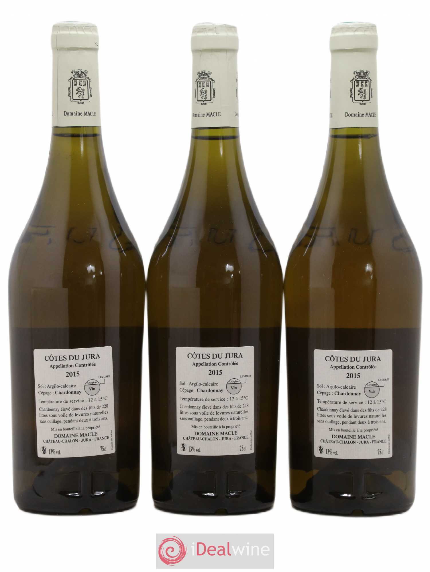 Côtes du Jura Chardonnay sous voile Jean Macle 2015 - Lot de 3 bouteilles - 1