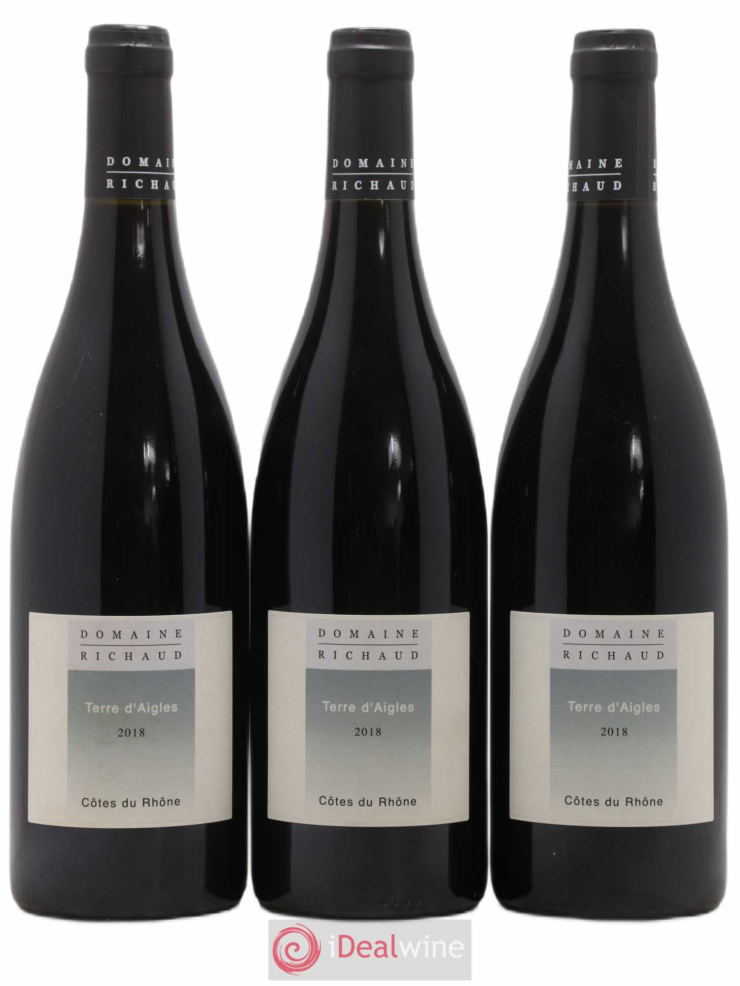 Côtes-du-Rhône Terre d'Aigles Marcel Richaud 2018 - Lot de 3 bouteilles - 0