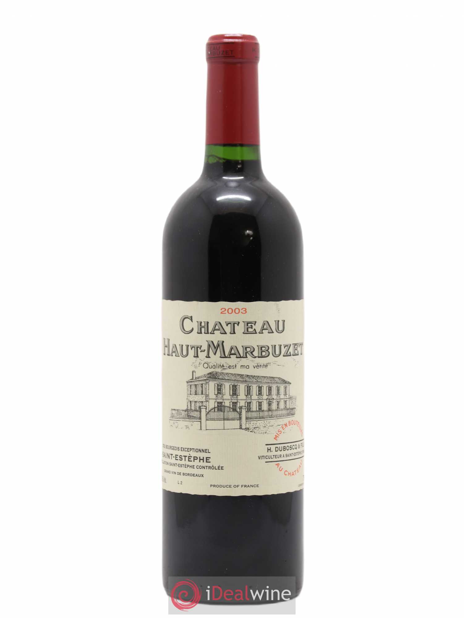 Château Haut Marbuzet 2003 - Lot de 1 bouteille - 0