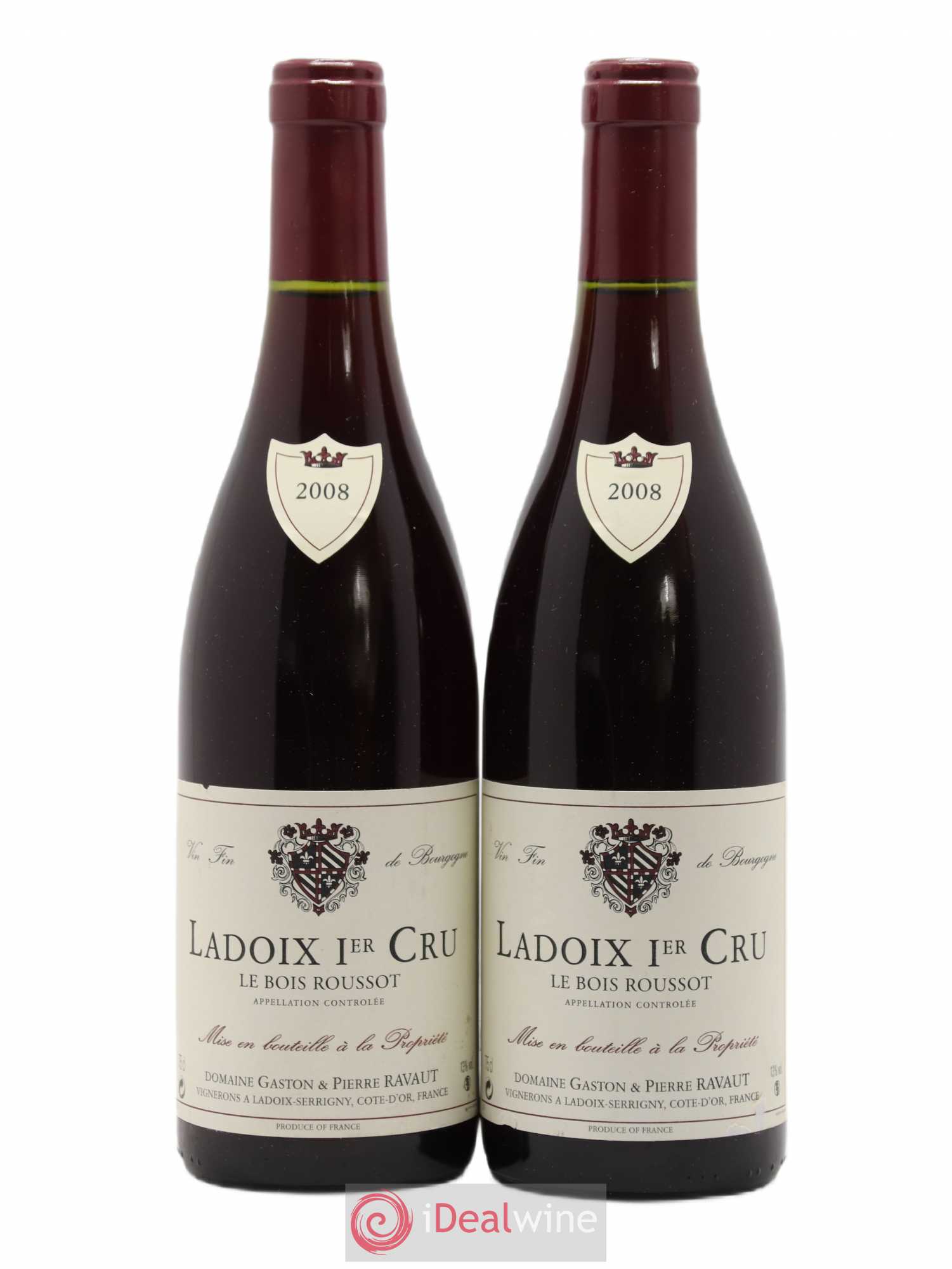 Ladoix 1er Cru Le Bois Roussot Gaston et Pierre Ravaud 2008 - Lot de 2 bouteilles - 0
