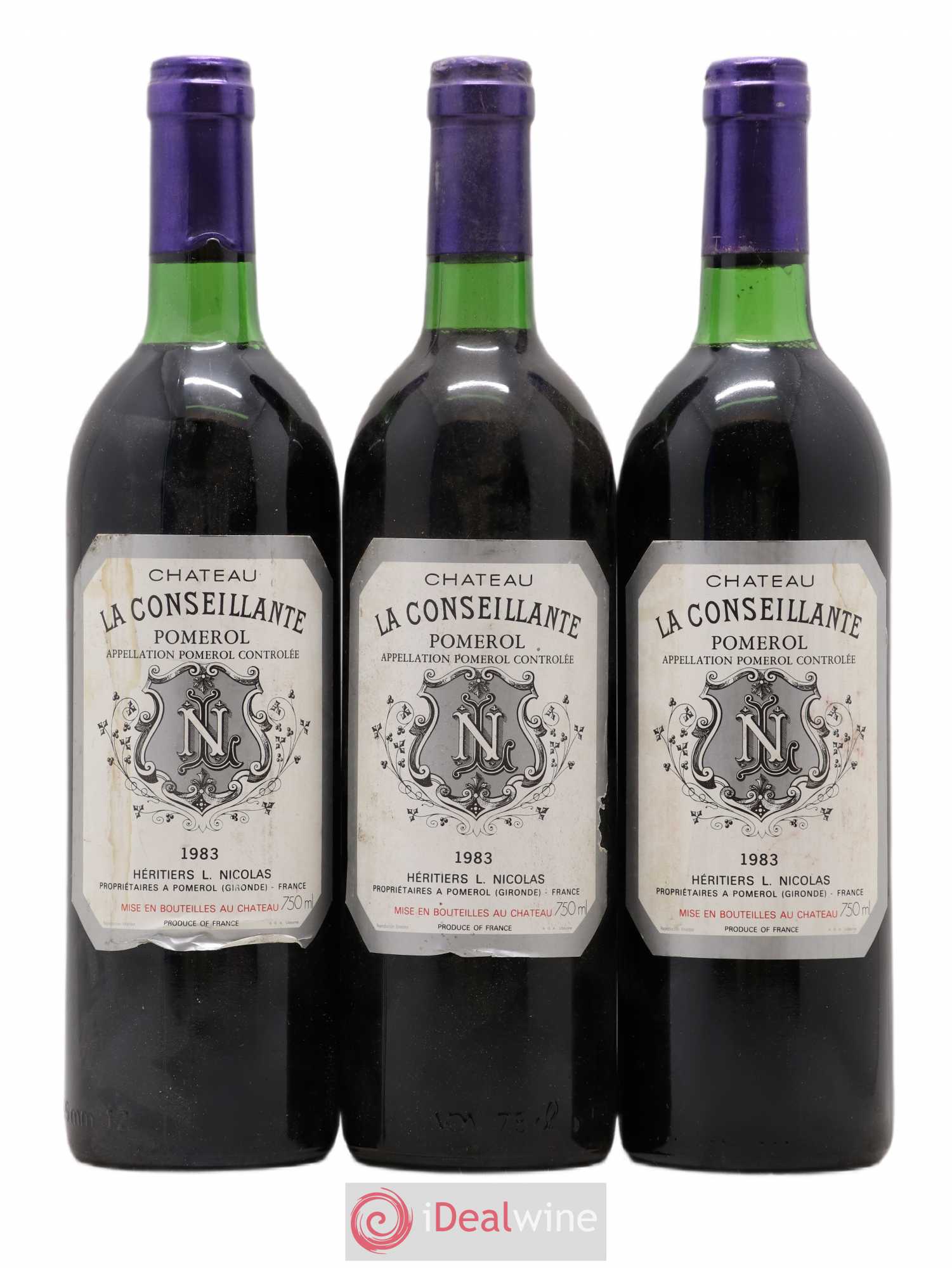 Château la Conseillante 1983 - Lot de 3 bouteilles - 0
