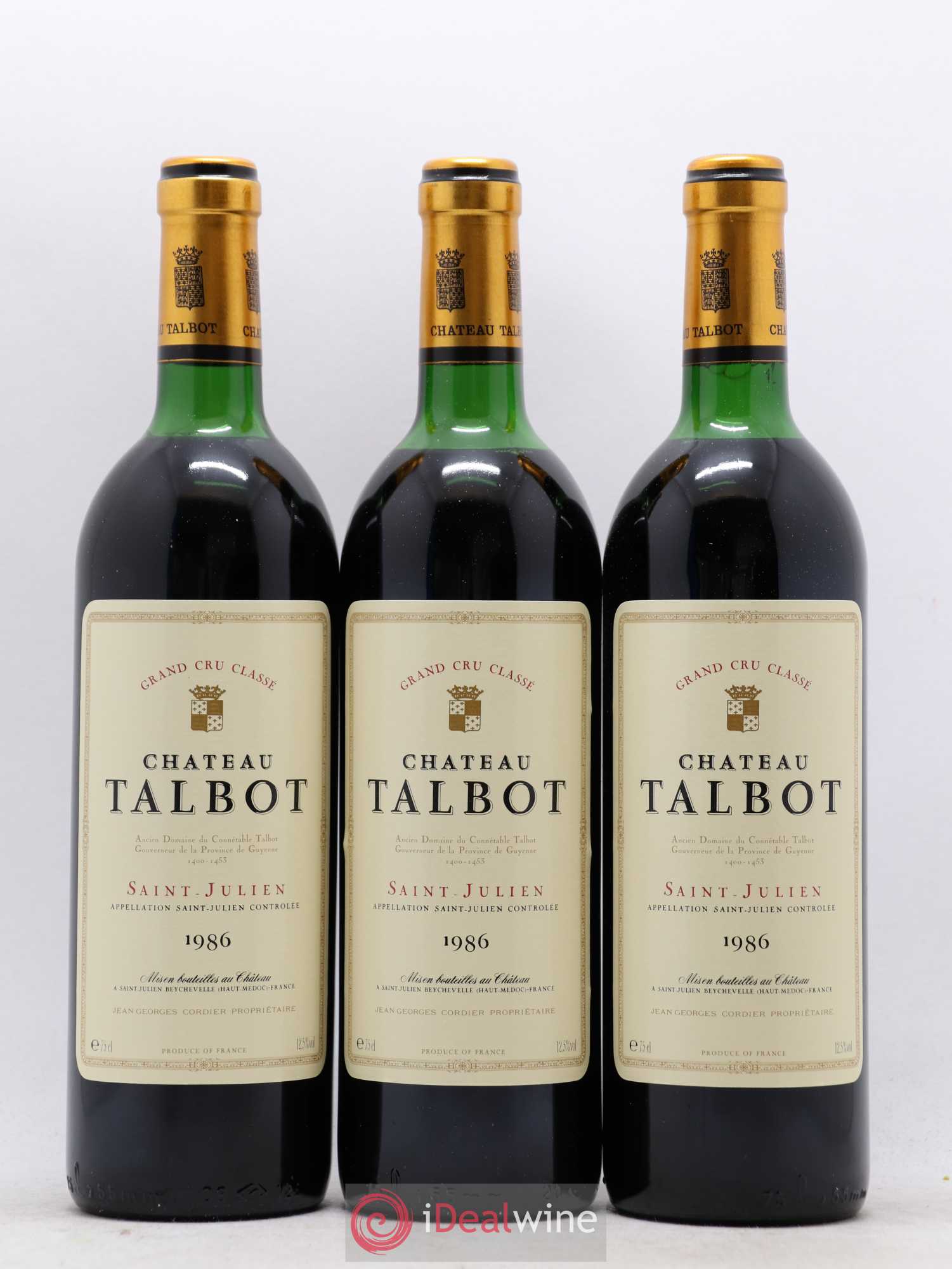 Château Talbot 4ème Grand Cru Classé 1986 - Lot de 6 bouteilles - 1