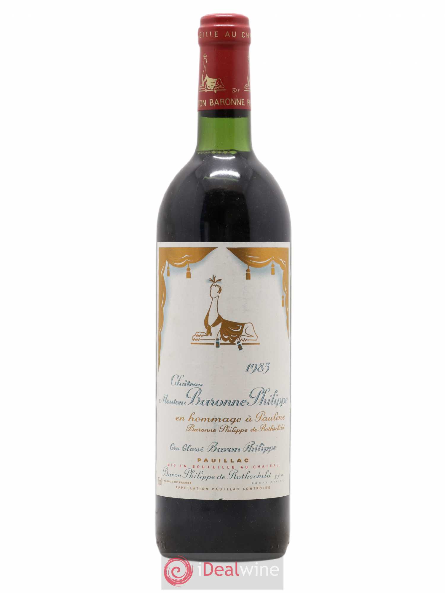 Château d' Armailhac - Mouton Baron(ne) Philippe 5ème Grand Cru Classé 1983 - Lot de 1 bouteille - 0