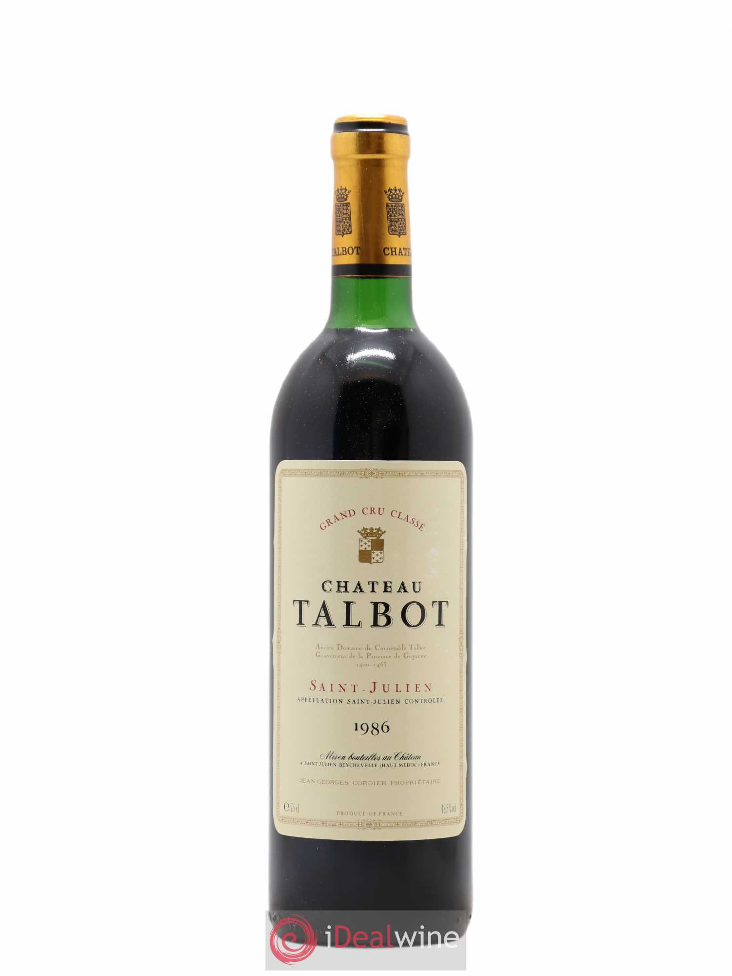 Château Talbot 4ème Grand Cru Classé 1986 - Lot de 1 bouteille - 0