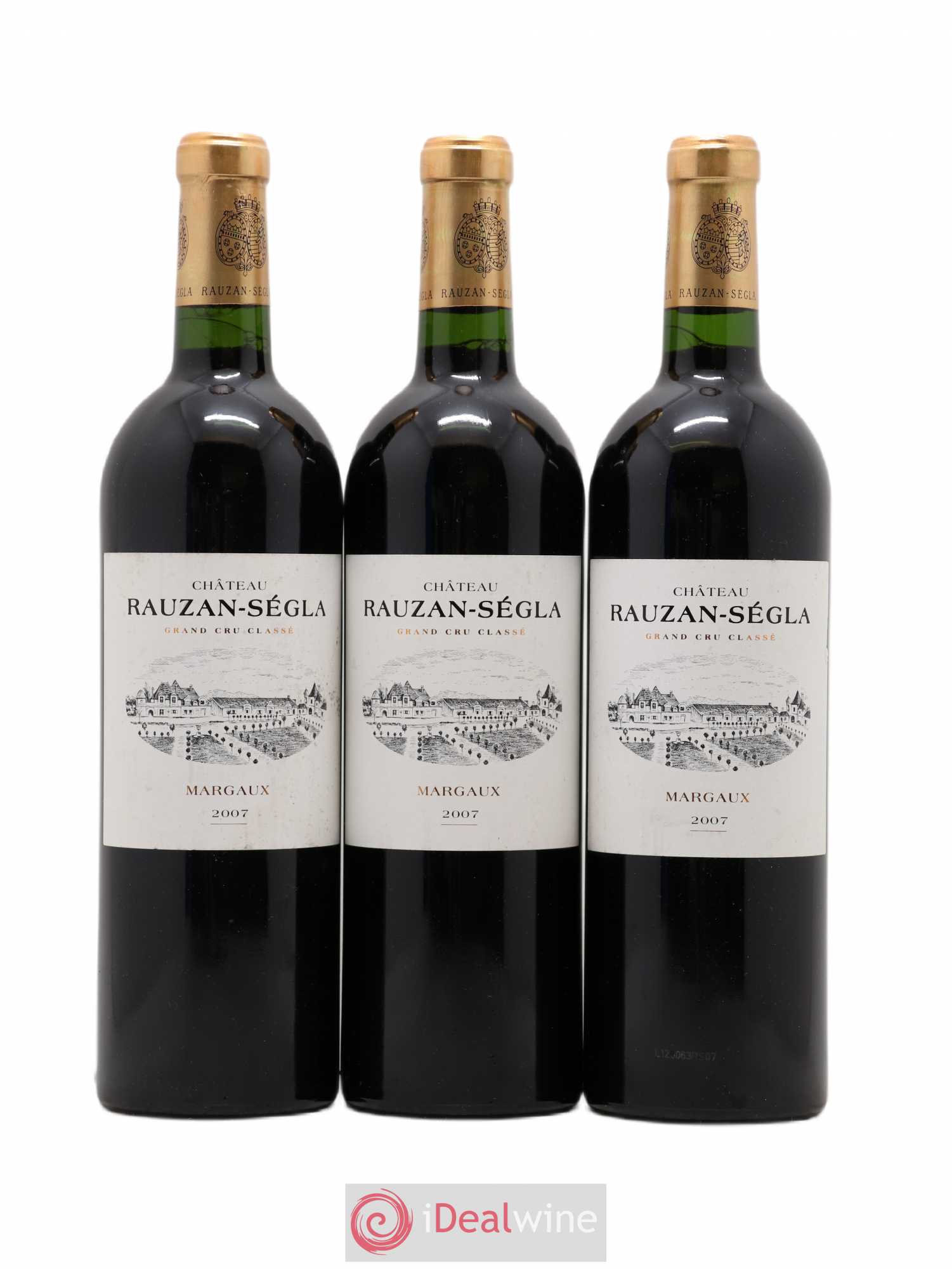Château Rauzan Ségla Grand Cru Classé 2007 - Posten von 3 Flaschen - 0
