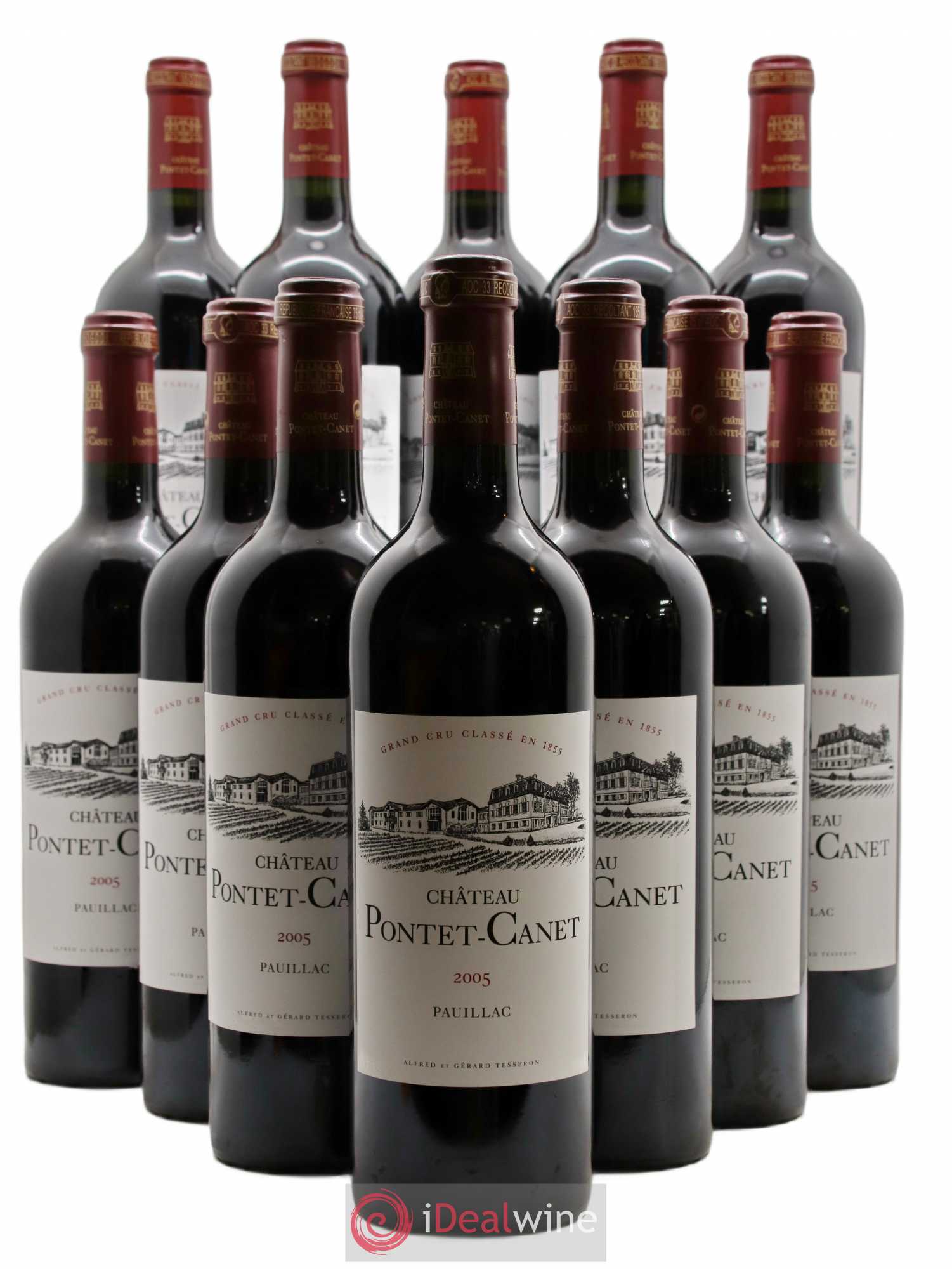 Château Pontet Canet 5ème Grand Cru Classé 2005 - Lot de 12 bouteilles - 0