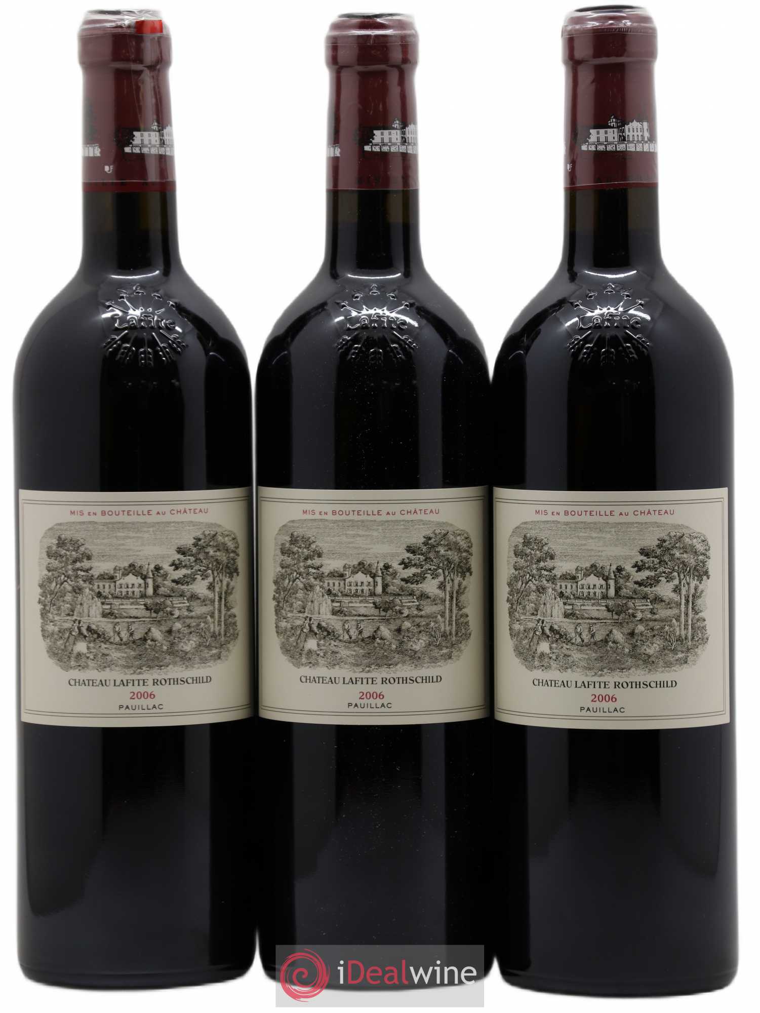 Château Lafite Rothschild 1er Grand Cru Classé 2006 - Lot de 3 bouteilles - 0