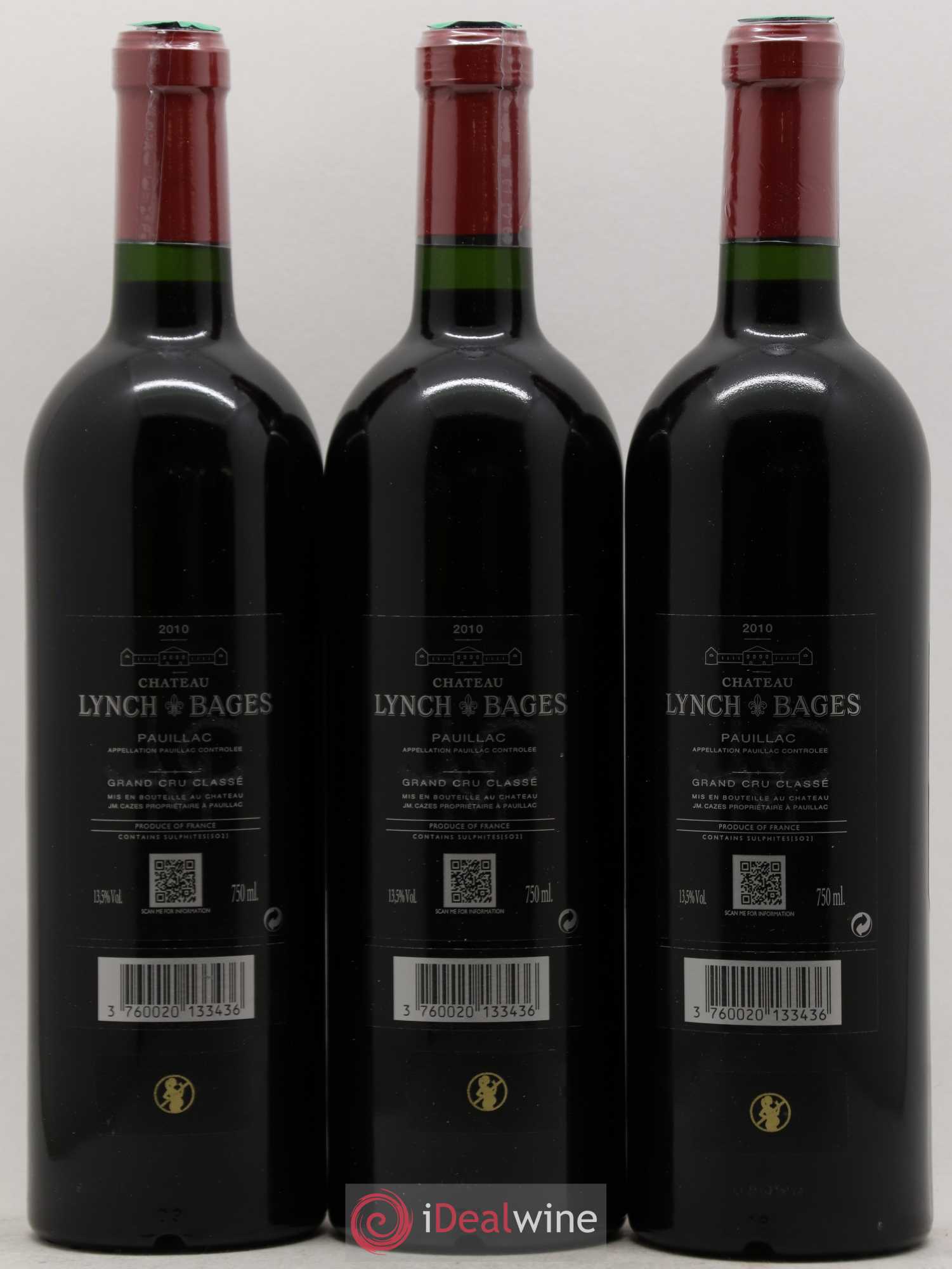 Château Lynch Bages 5ème Grand Cru Classé 2010 - Lot de 12 bouteilles - 6
