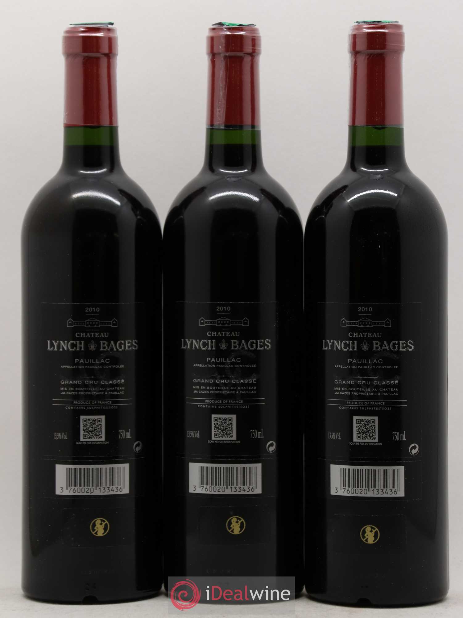 Château Lynch Bages 5ème Grand Cru Classé 2010 - Lot de 12 bouteilles - 8