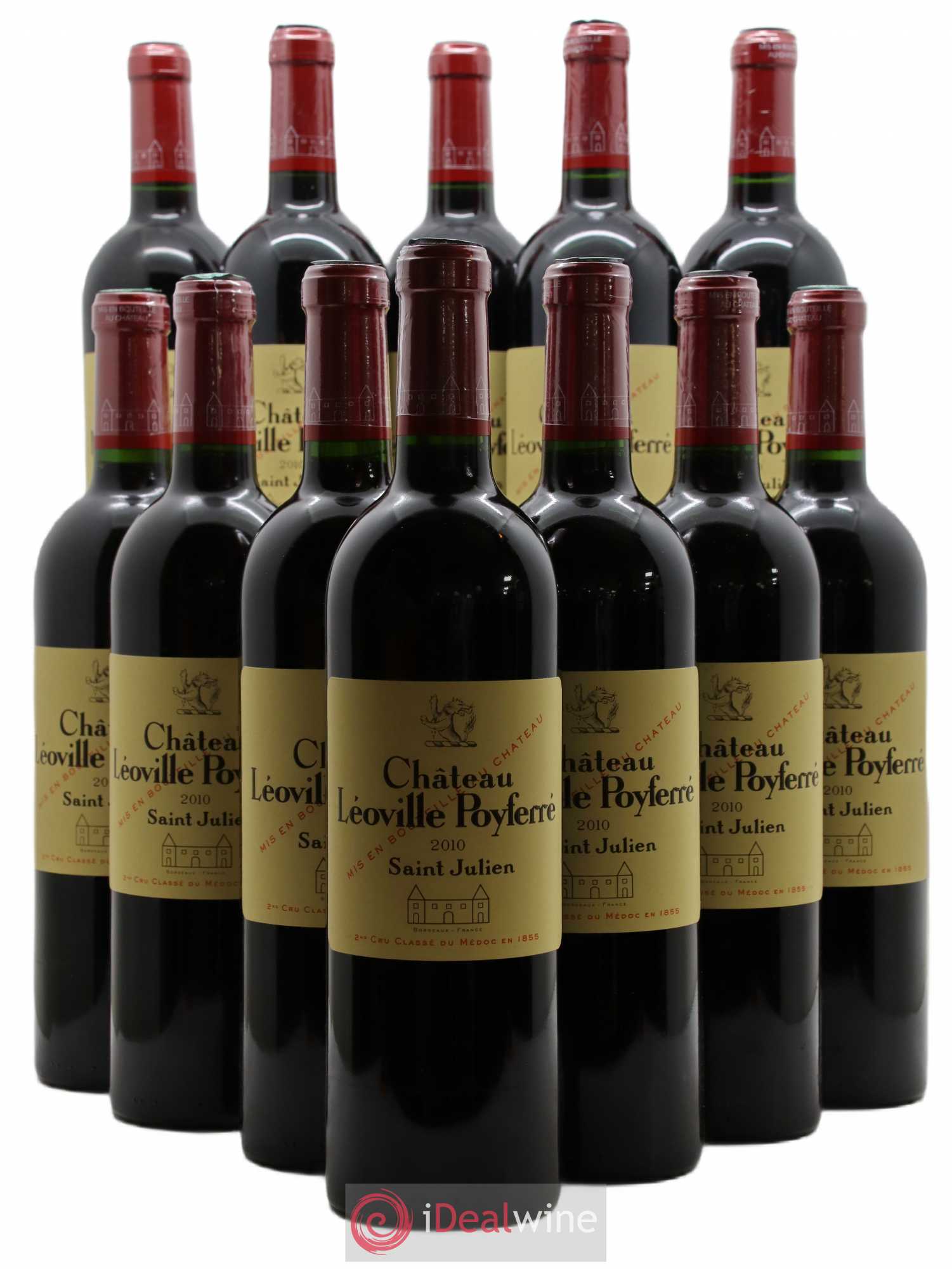 Château Léoville Poyferré 2ème Grand Cru Classé 2010 - Lot de 12 bouteilles - 0