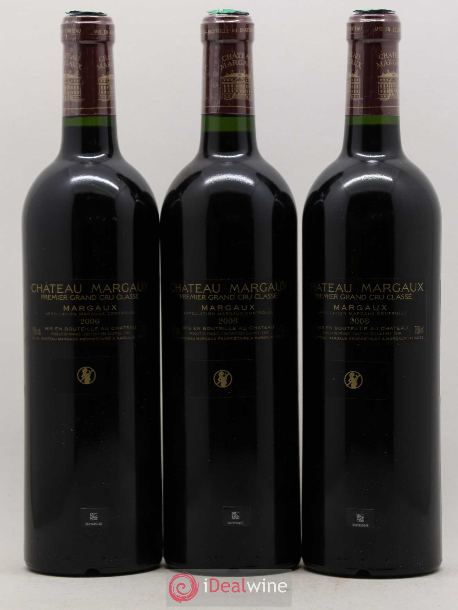Château Margaux 1er Grand Cru Classé 2006 - Lot de 3 bouteilles - 1