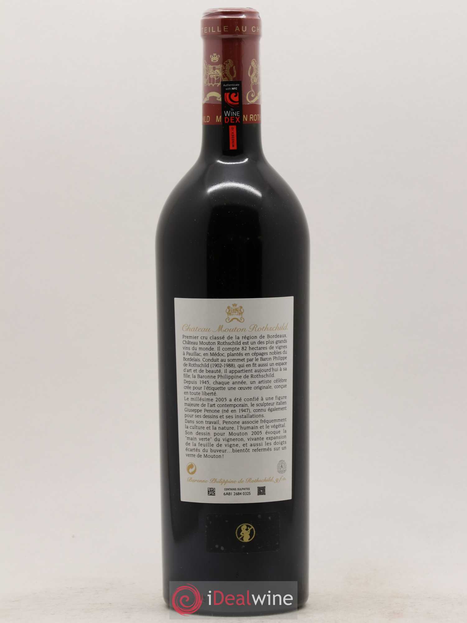 Château Mouton Rothschild 1er Grand Cru Classé 2005 - Lot de 1 bouteille - 1