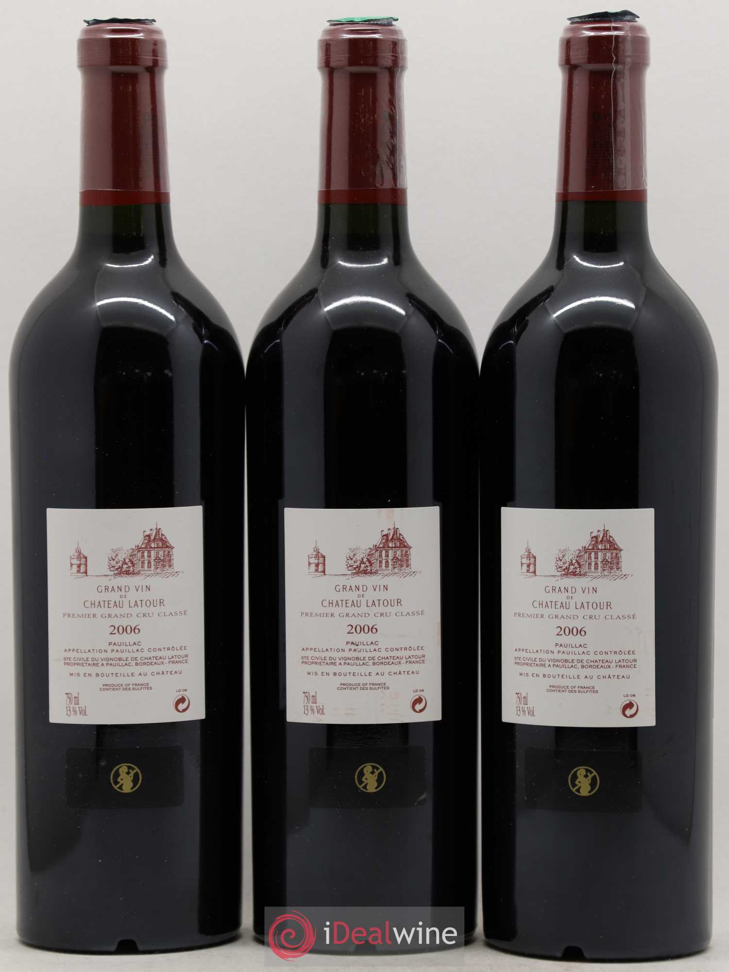 Château Latour 1er Grand Cru Classé 2006 - Lot de 3 bouteilles - 1