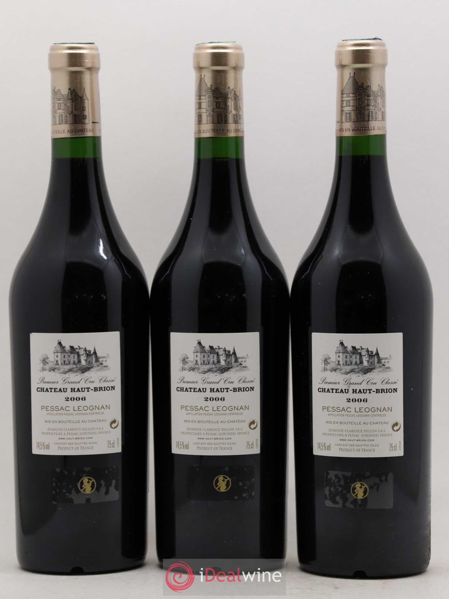 Château Haut Brion 1er Grand Cru Classé 2006 - Lot de 3 bouteilles - 1