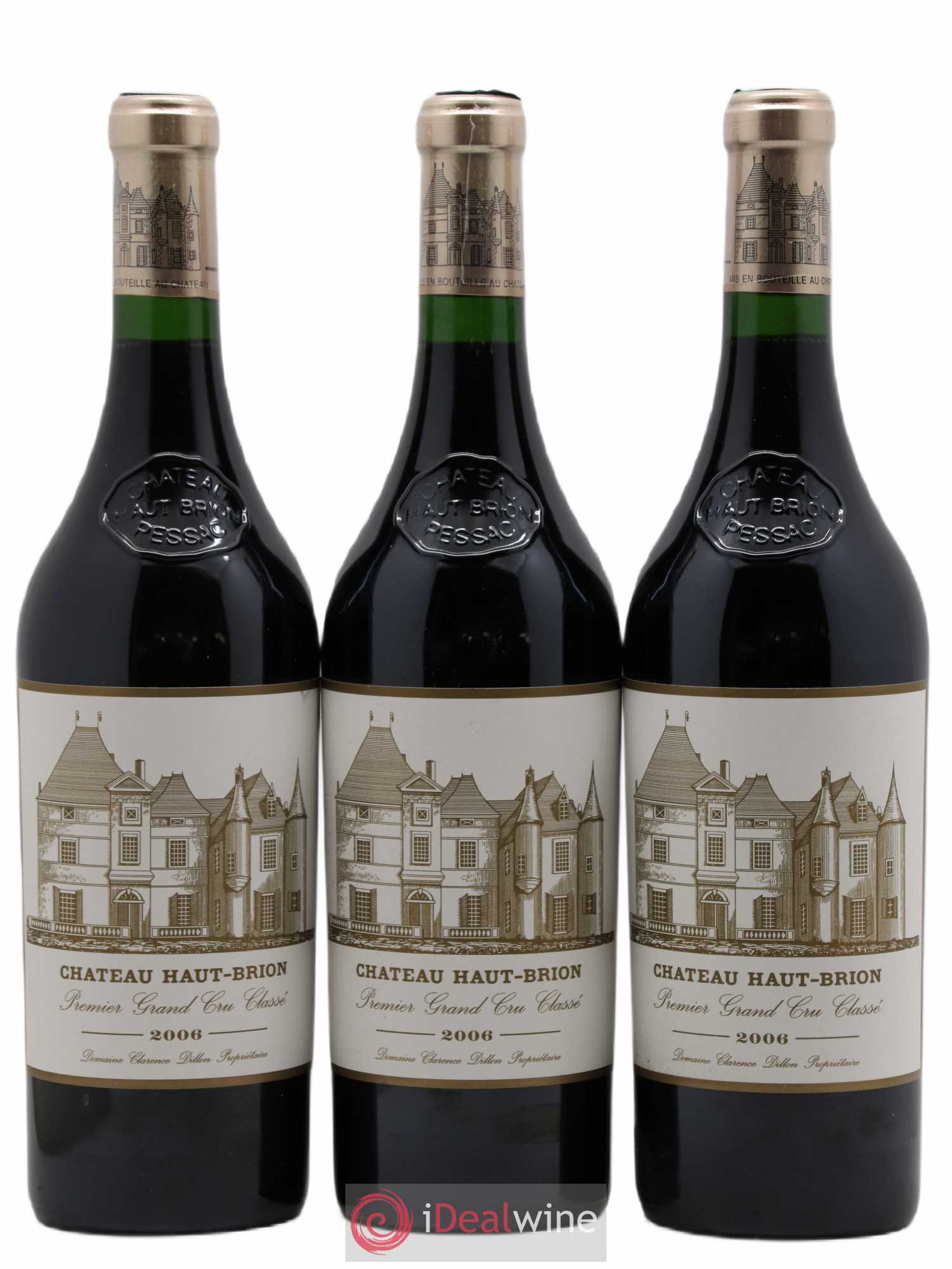 Château Haut Brion 1er Grand Cru Classé 2006 - Lot de 3 bouteilles - 0