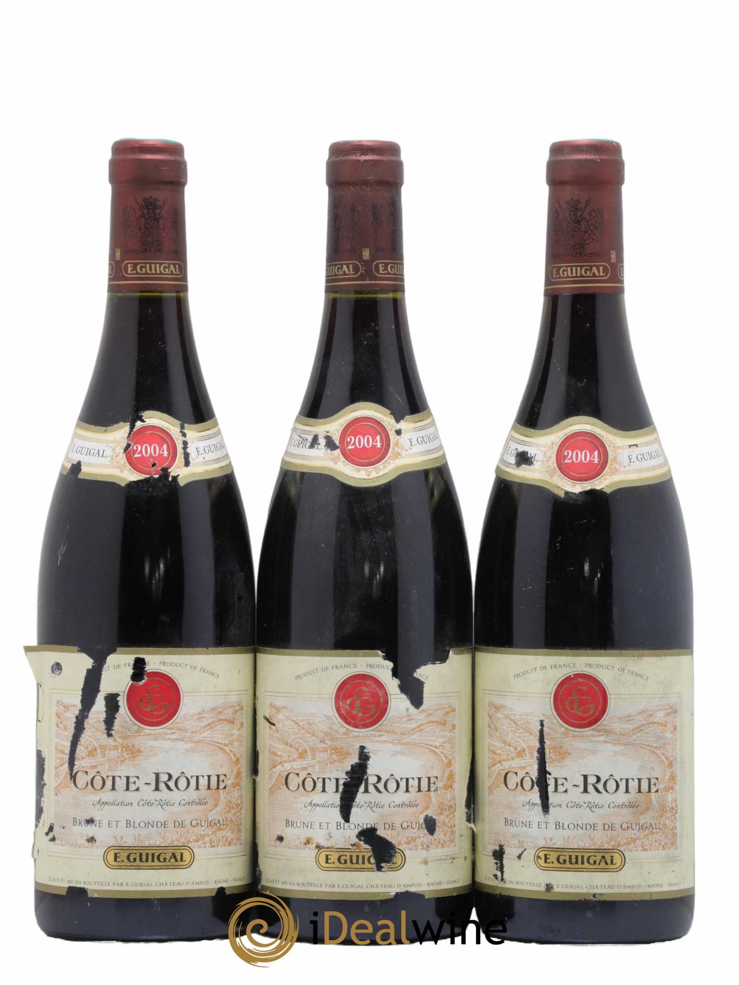 Côte-Rôtie Côtes Brune et Blonde Guigal 2004 - Lot de 3 bouteilles - 0