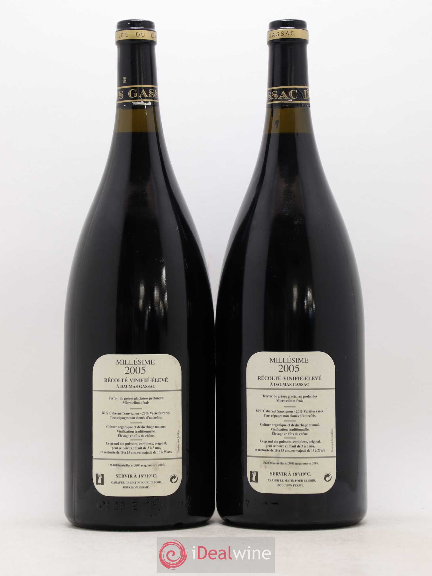 Saint-Guilhem-le-Désert - Cité d'Aniane Mas Daumas Gassac Famille Guibert de La Vaissière 2005 - Lot de 2 magnums - 1