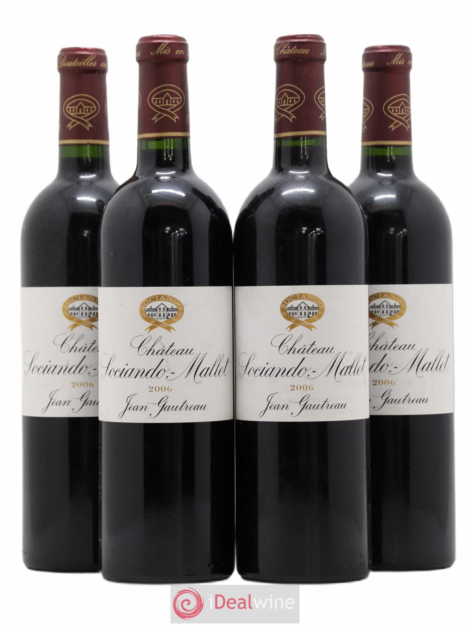 Château Sociando Mallet 2006 - Lot de 4 bouteilles - 0