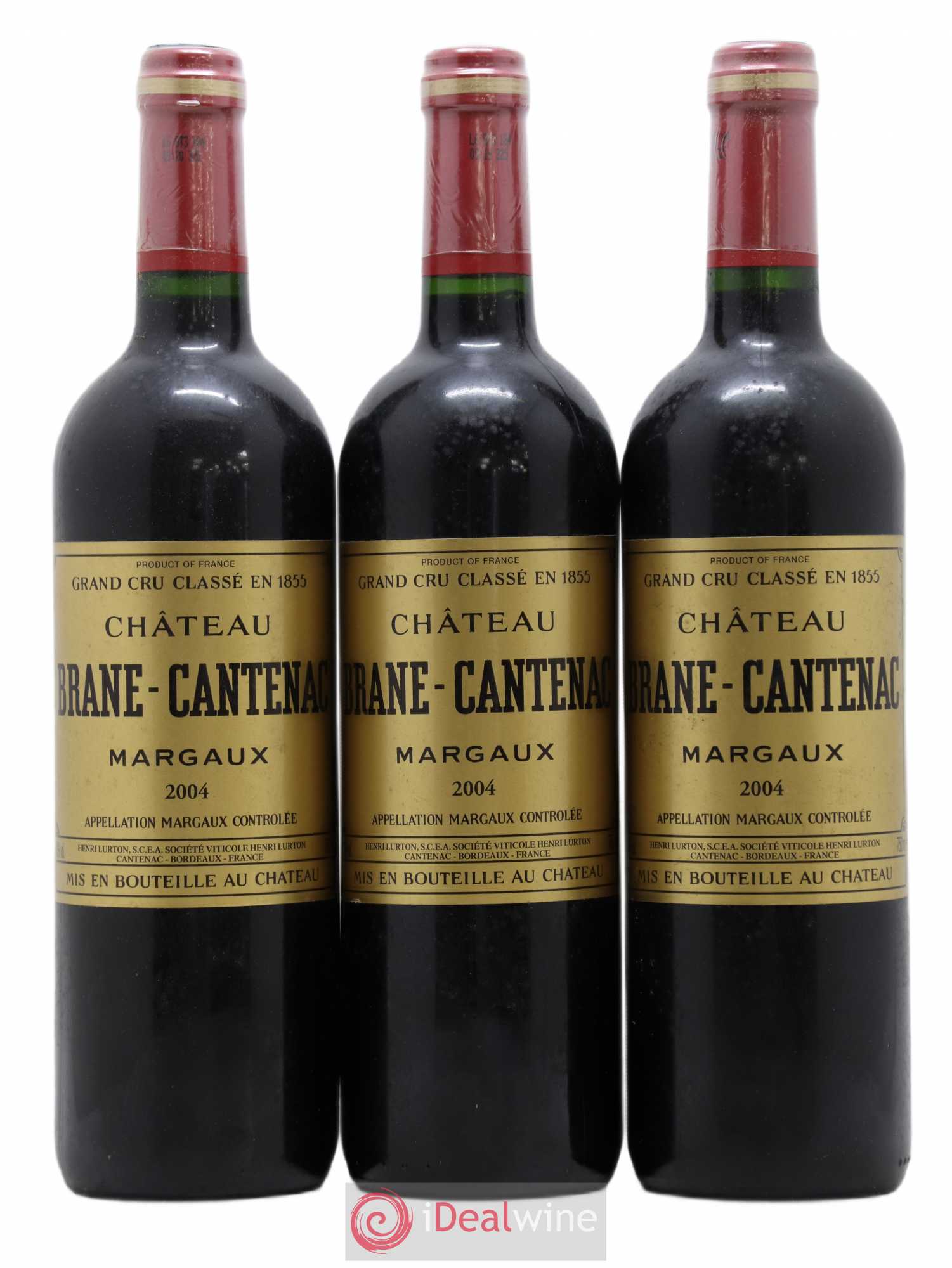 Château Brane Cantenac 2ème Grand Cru Classé 2004 - Lot de 3 bouteilles - 0