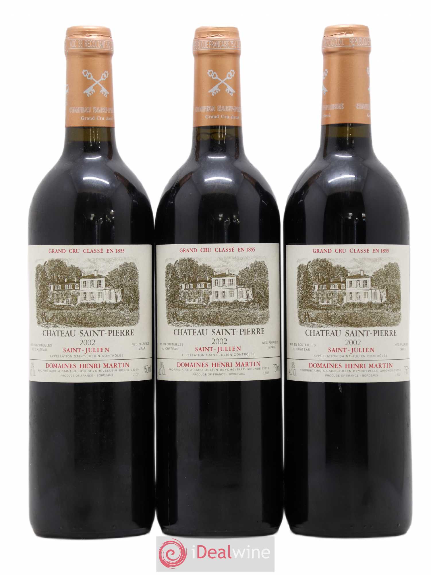 Château Saint-Pierre 2002 - Lot de 3 bouteilles - 0