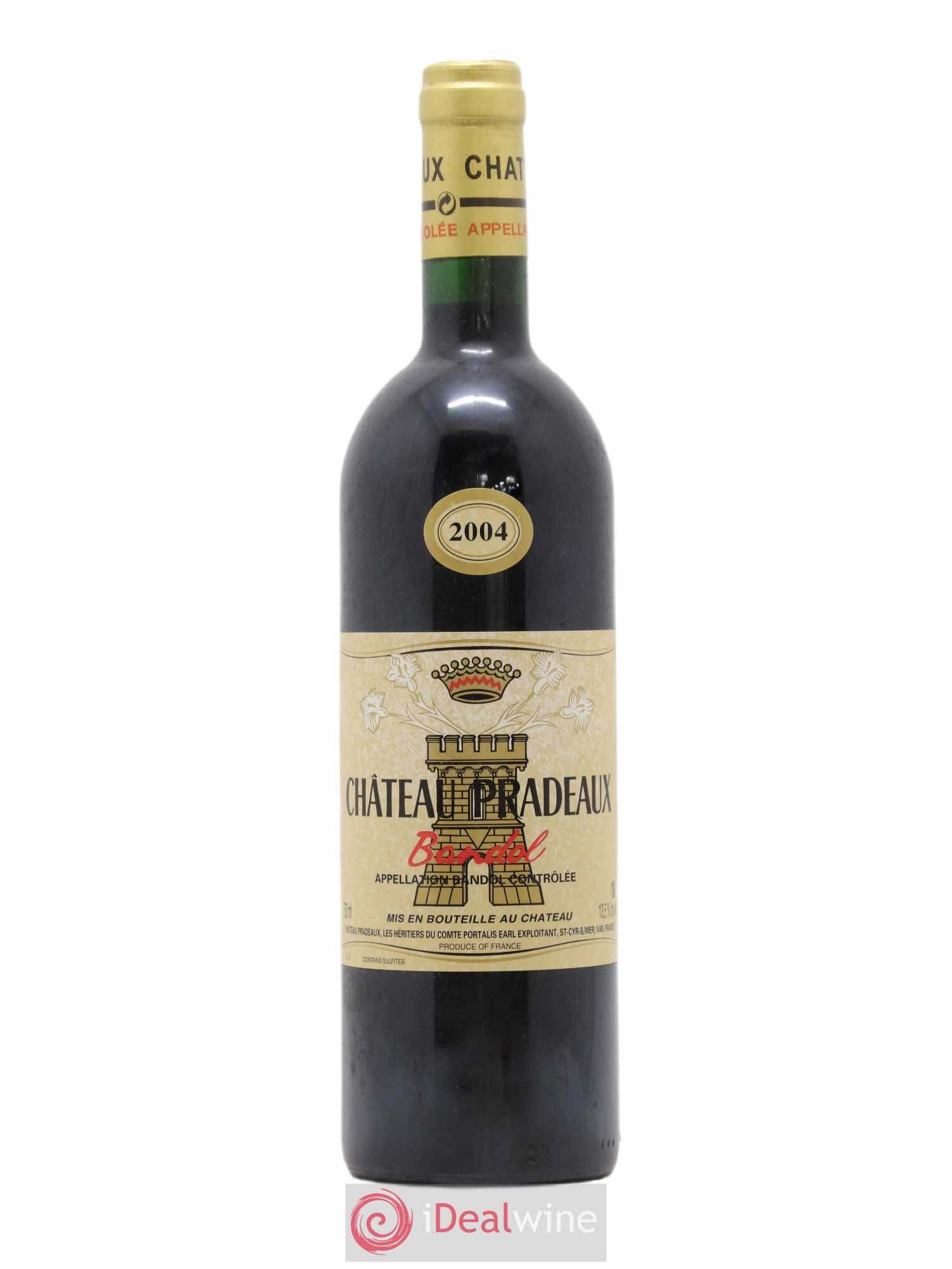 Bandol Château Pradeaux Famille Portalis 2004 - Lot de 1 bouteille - 0