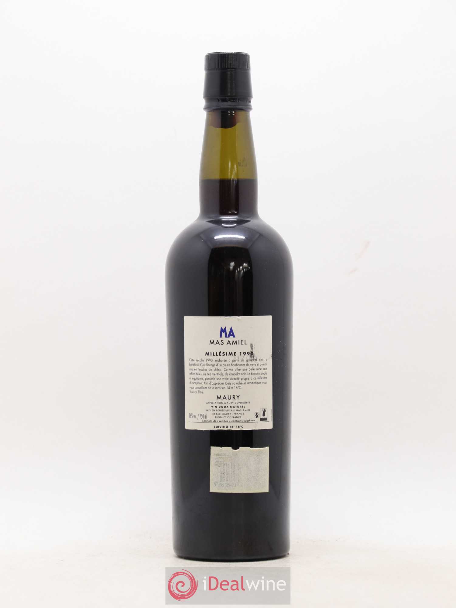 Maury Mas Amiel Vintage 1990 - Lot de 1 bouteille - 1