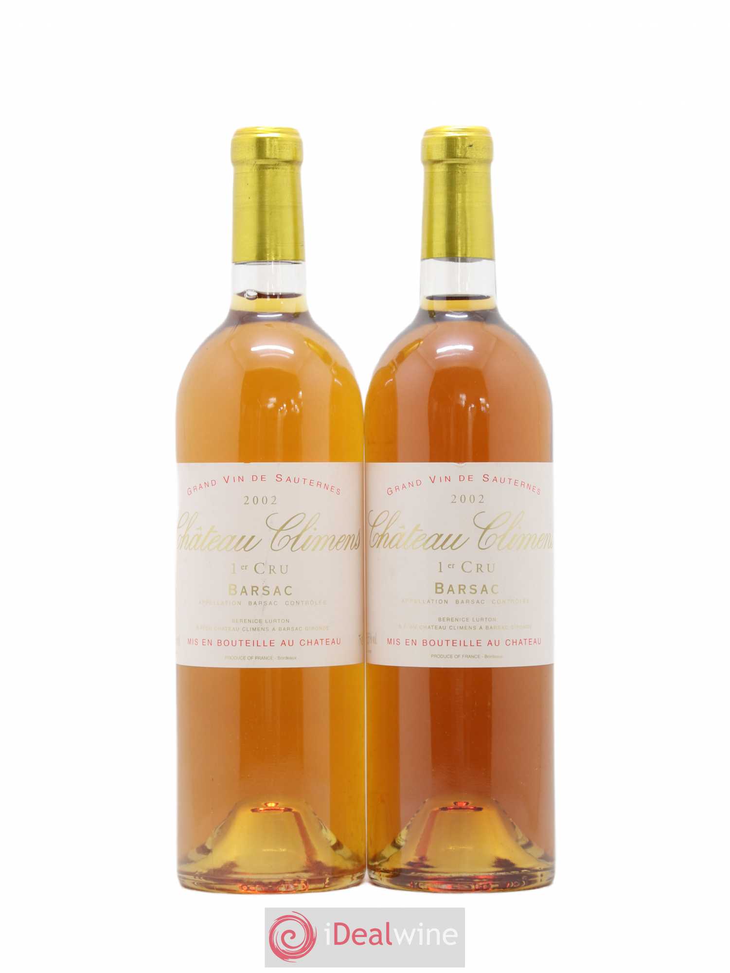 Château Climens 1er Grand Cru Classé 2002 - Lotto di 2 bottiglie - 0