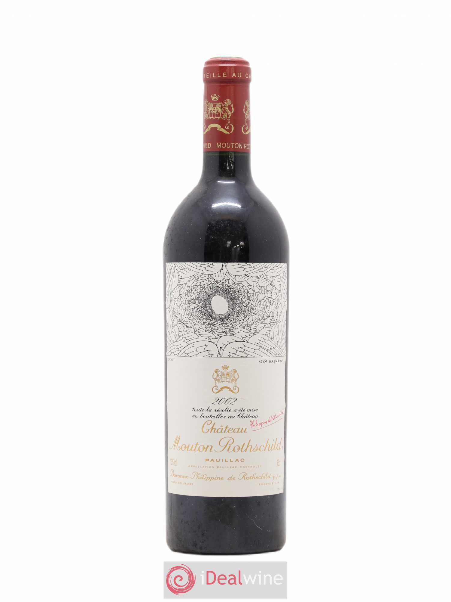 Château Mouton Rothschild 1er Grand Cru Classé 2002 - Lot de 1 bouteille - 0