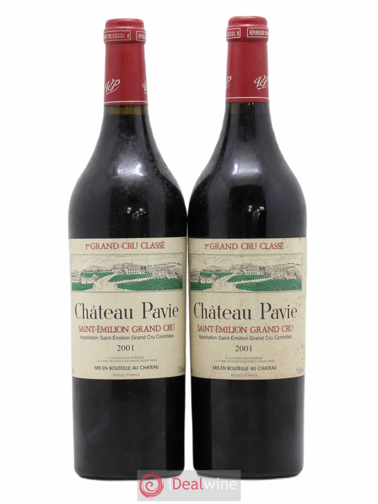 Château Pavie 1er Grand Cru Classé A 2001 - Lot de 2 bouteilles - 0