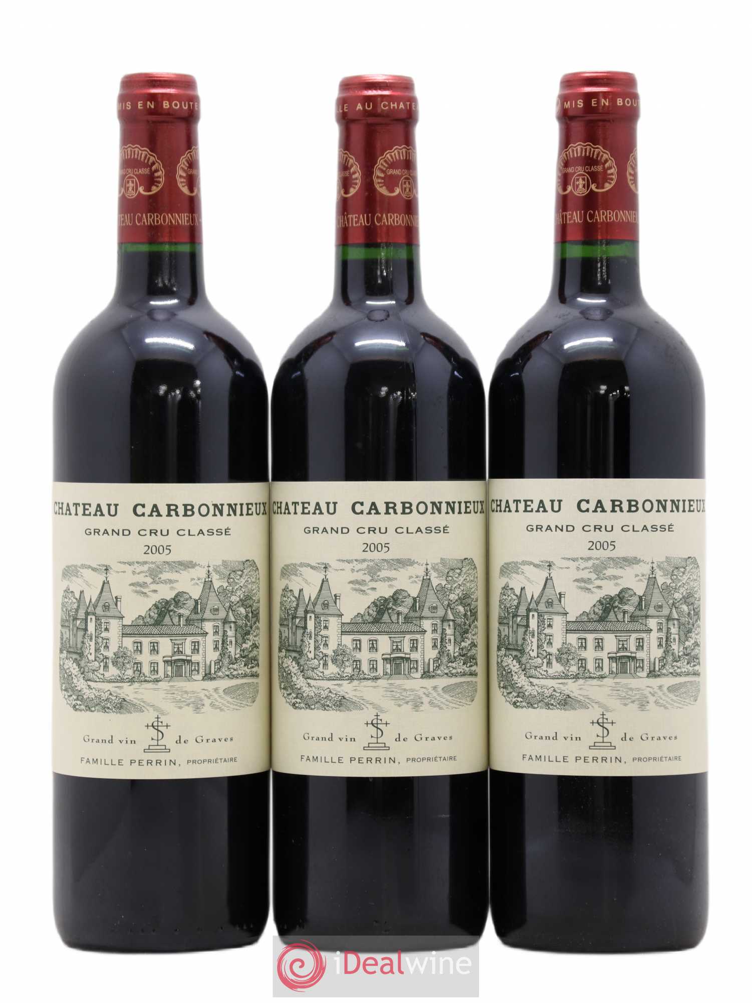 Château Carbonnieux Cru Classé de Graves 2005 - Lot de 3 bouteilles - 0