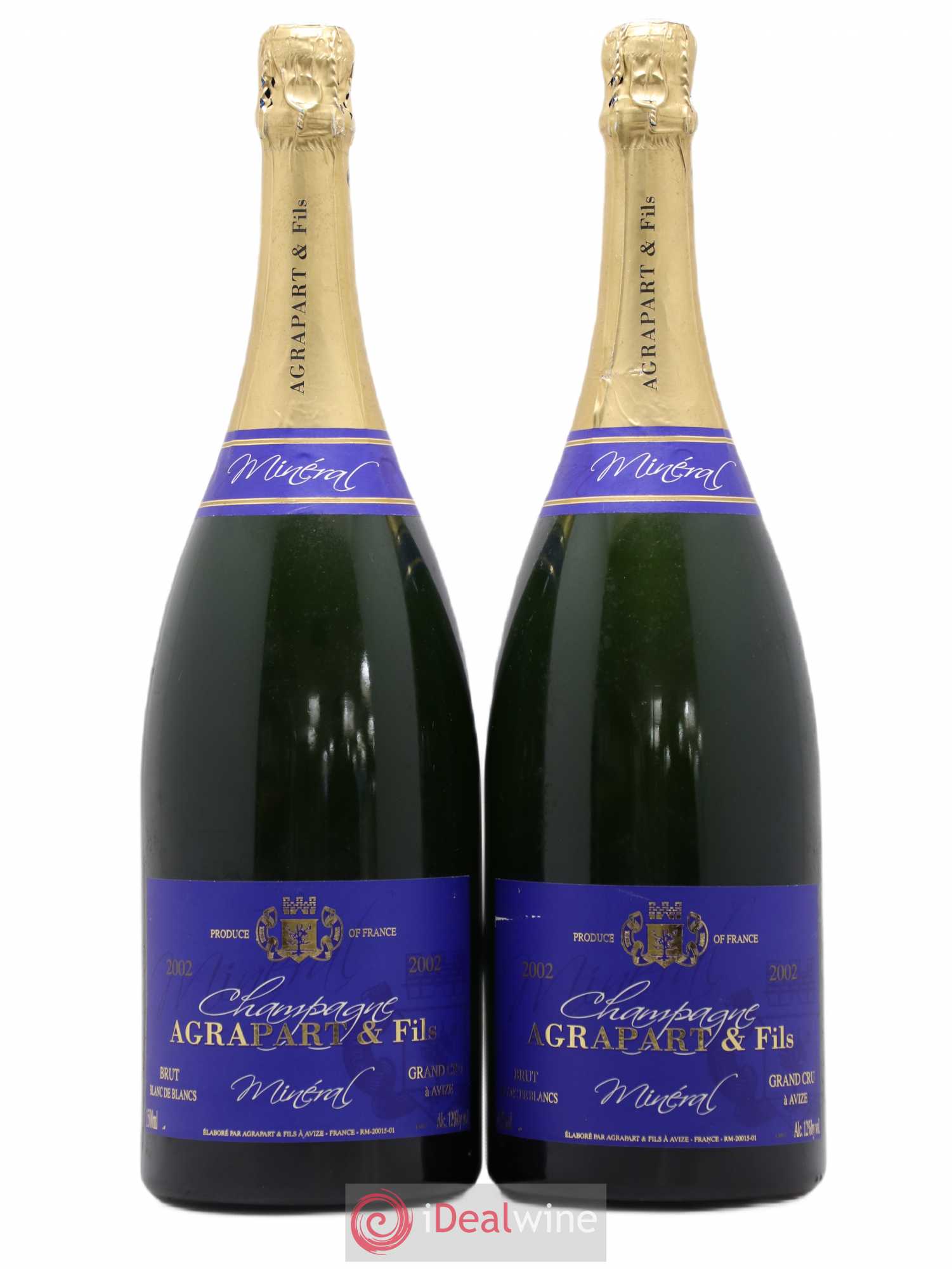 Minéral Blanc de Blancs Extra-Brut Agrapart & Fils 2002 - Lot de 2 magnums - 0