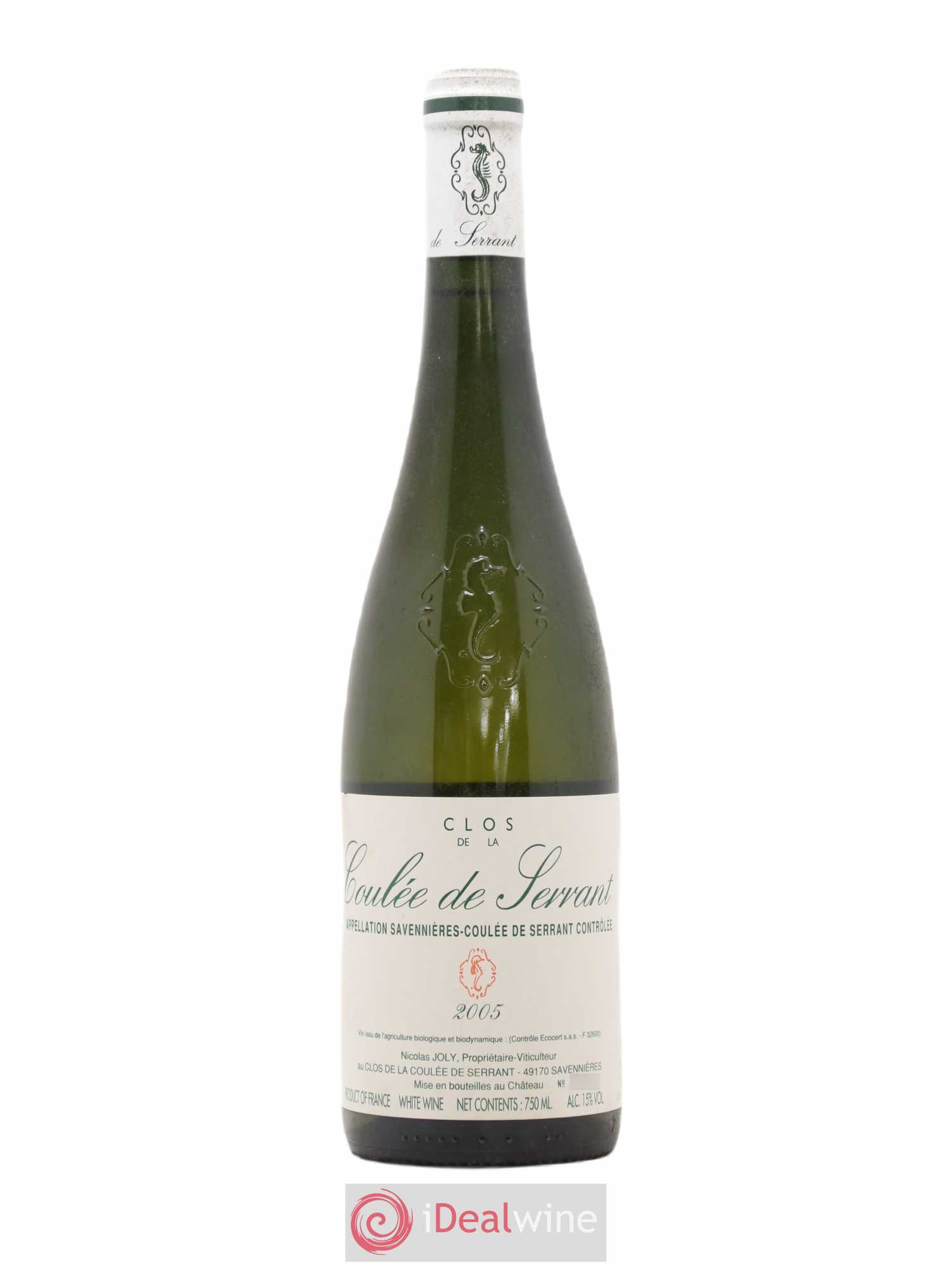 Savennières Clos de la Coulée de Serrant Vignobles de la Coulée de Serrant - Nicolas Joly 2005 - Lot de 1 bouteille - 0