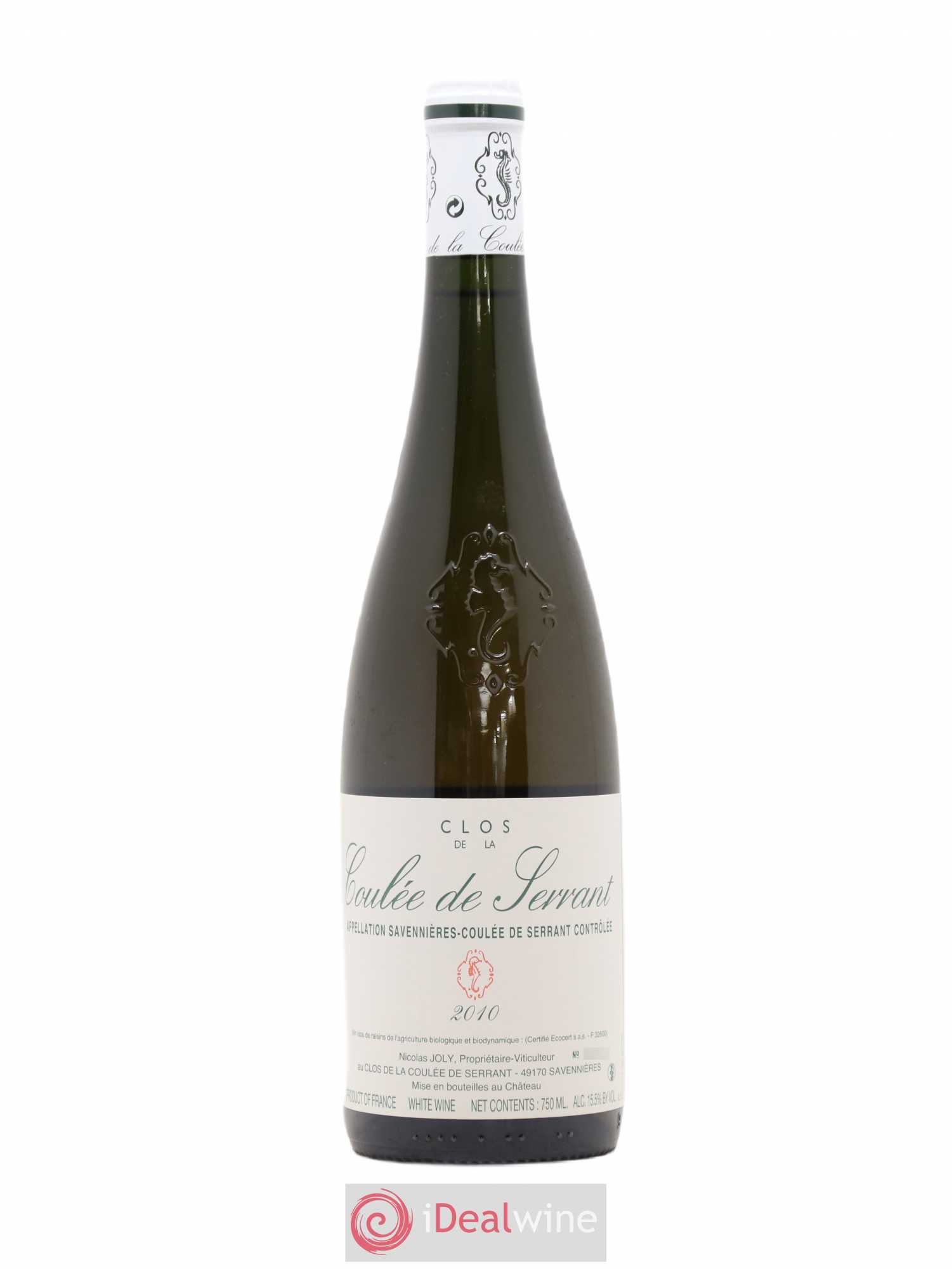 Savennières Clos de la Coulée de Serrant Vignobles de la Coulée de Serrant - Nicolas Joly 2010 - Lot de 1 bouteille - 0