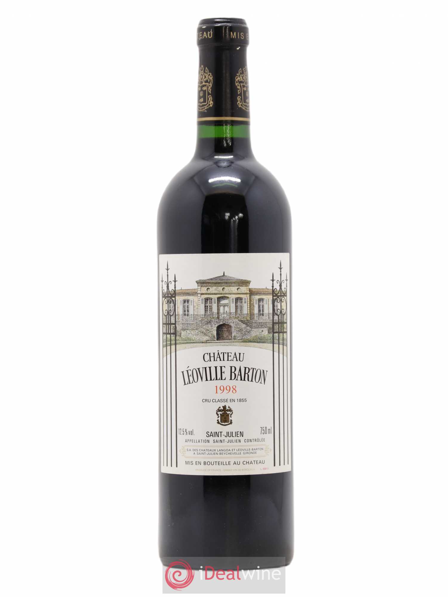 Château Léoville Barton 2ème Grand Cru Classé 1998 - Lot de 1 bouteille - 0