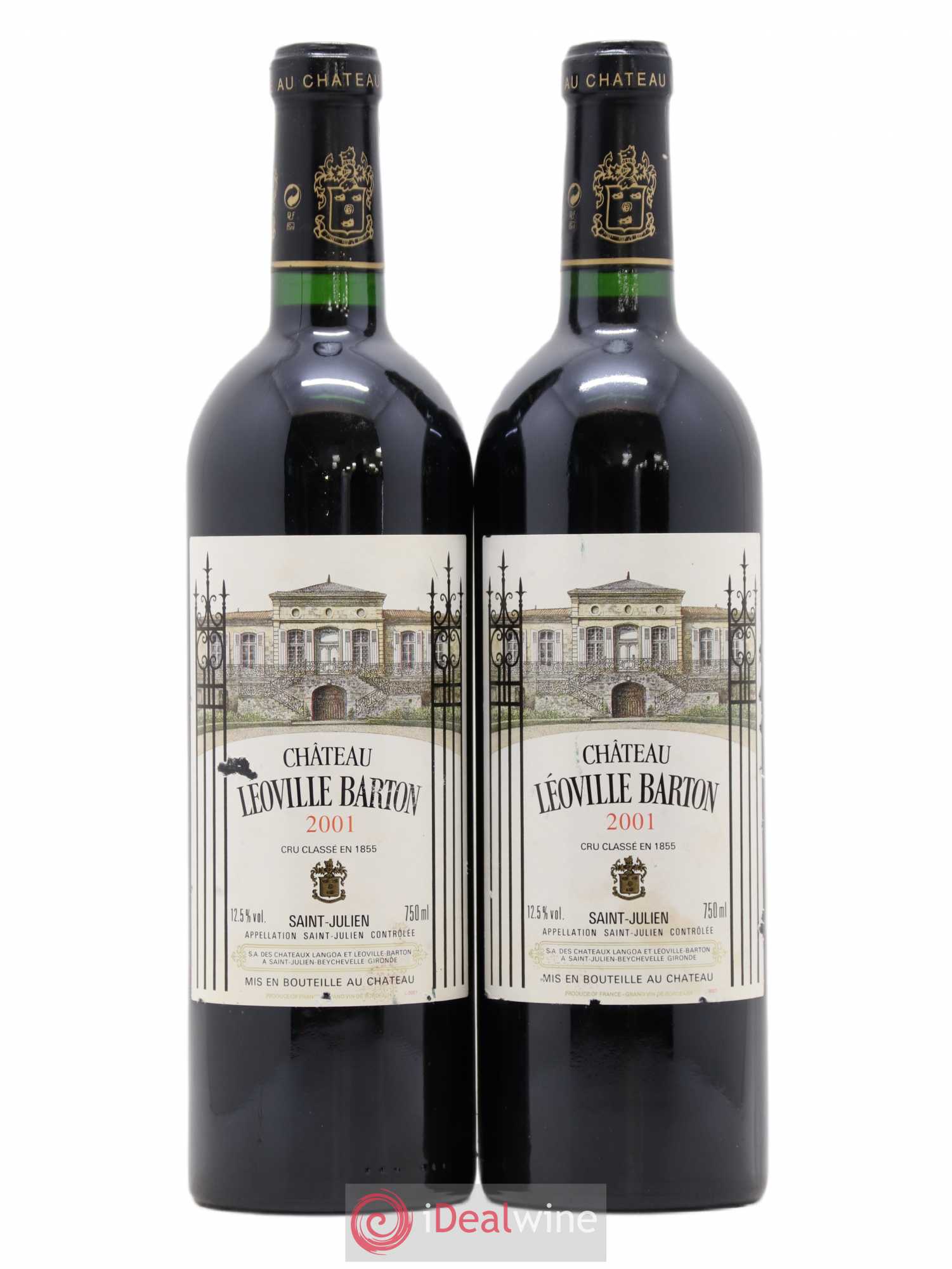 Château Léoville Barton 2ème Grand Cru Classé 2001 - Lot de 2 bouteilles - 0
