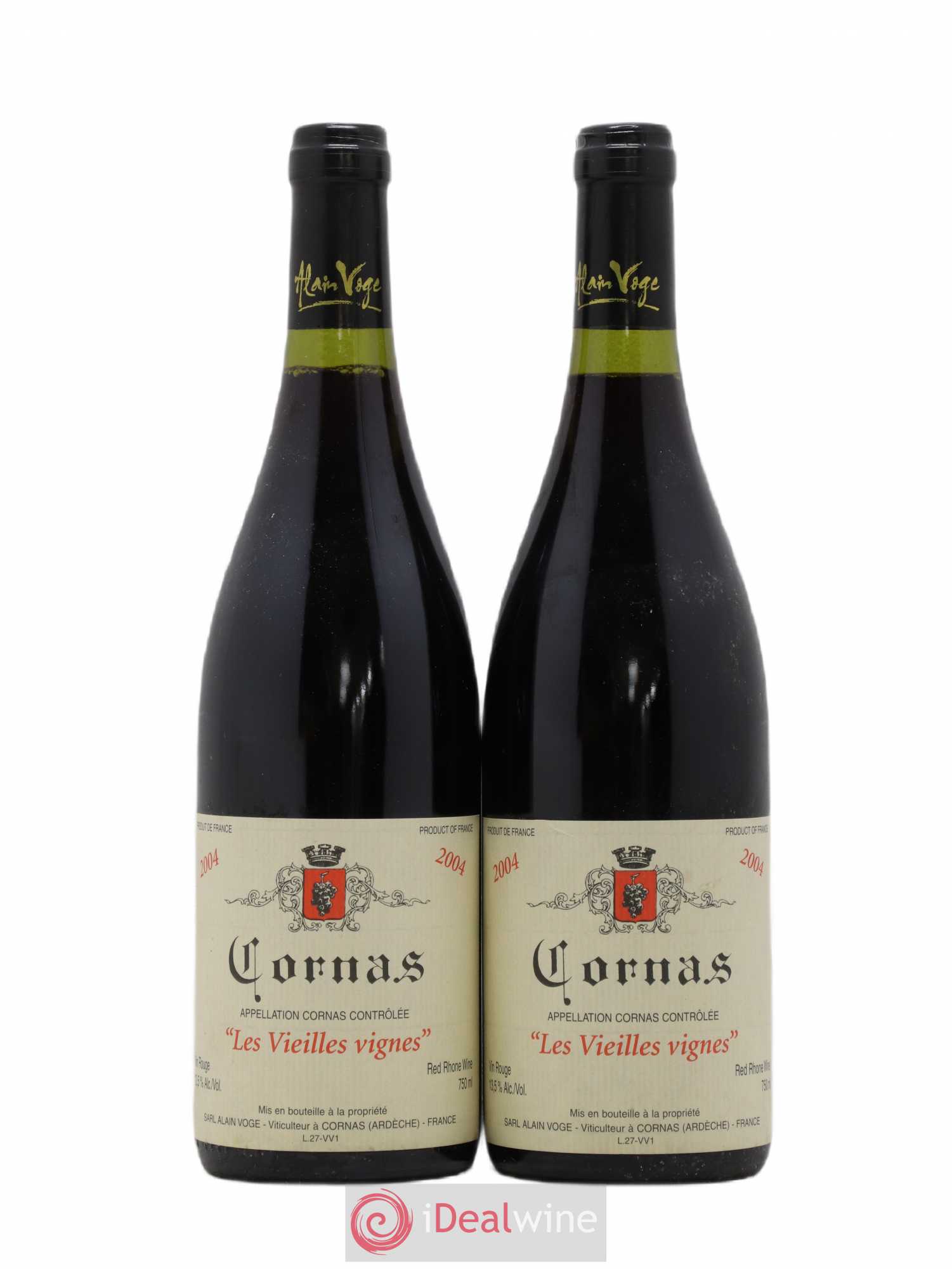Cornas Les Vieilles Vignes Alain Voge (Domaine) 2004 - Lotto di 2 bottiglie - 0
