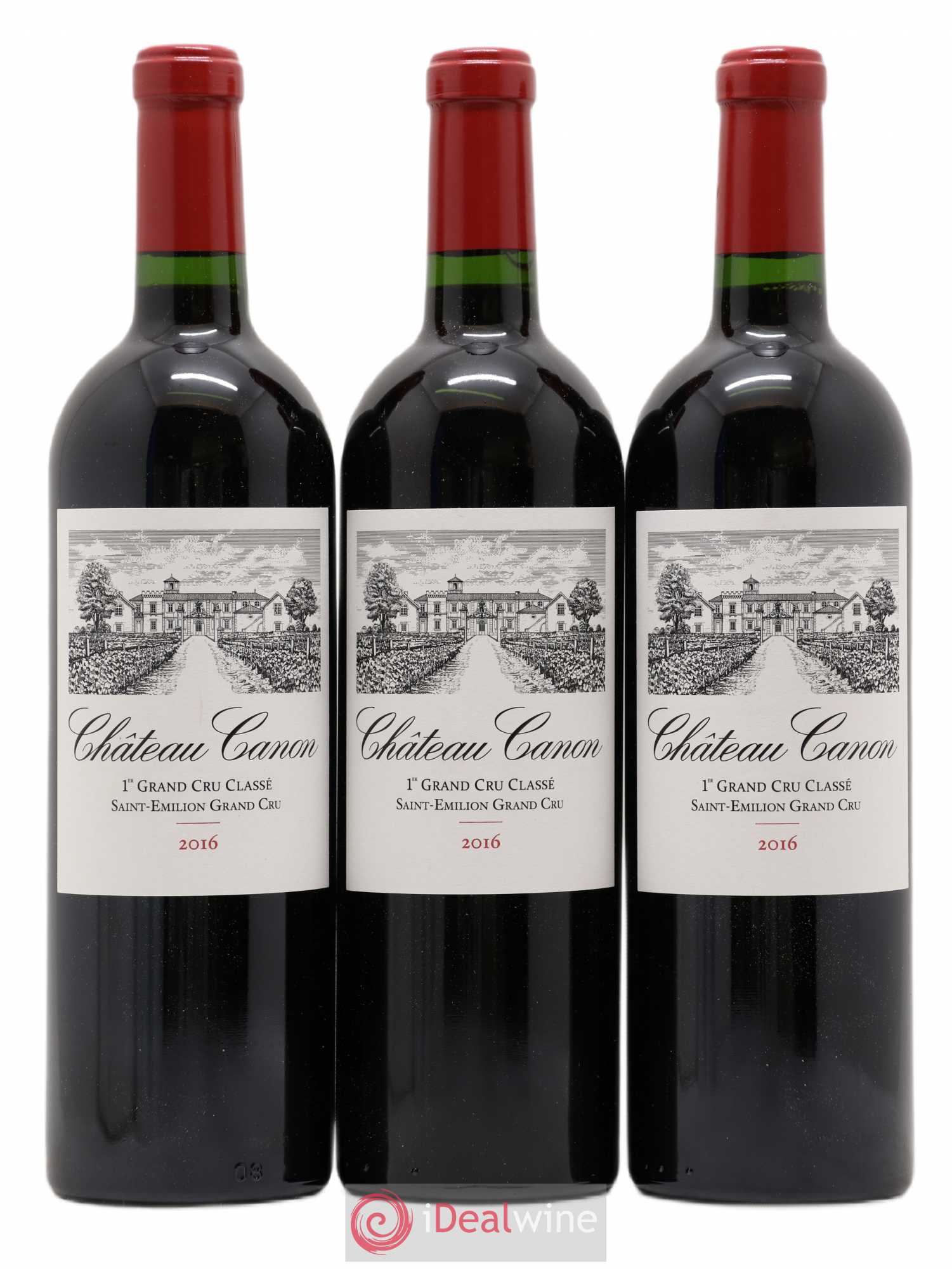 Château Canon 1er Grand Cru Classé B 2016 - Lot de 3 bouteilles - 0