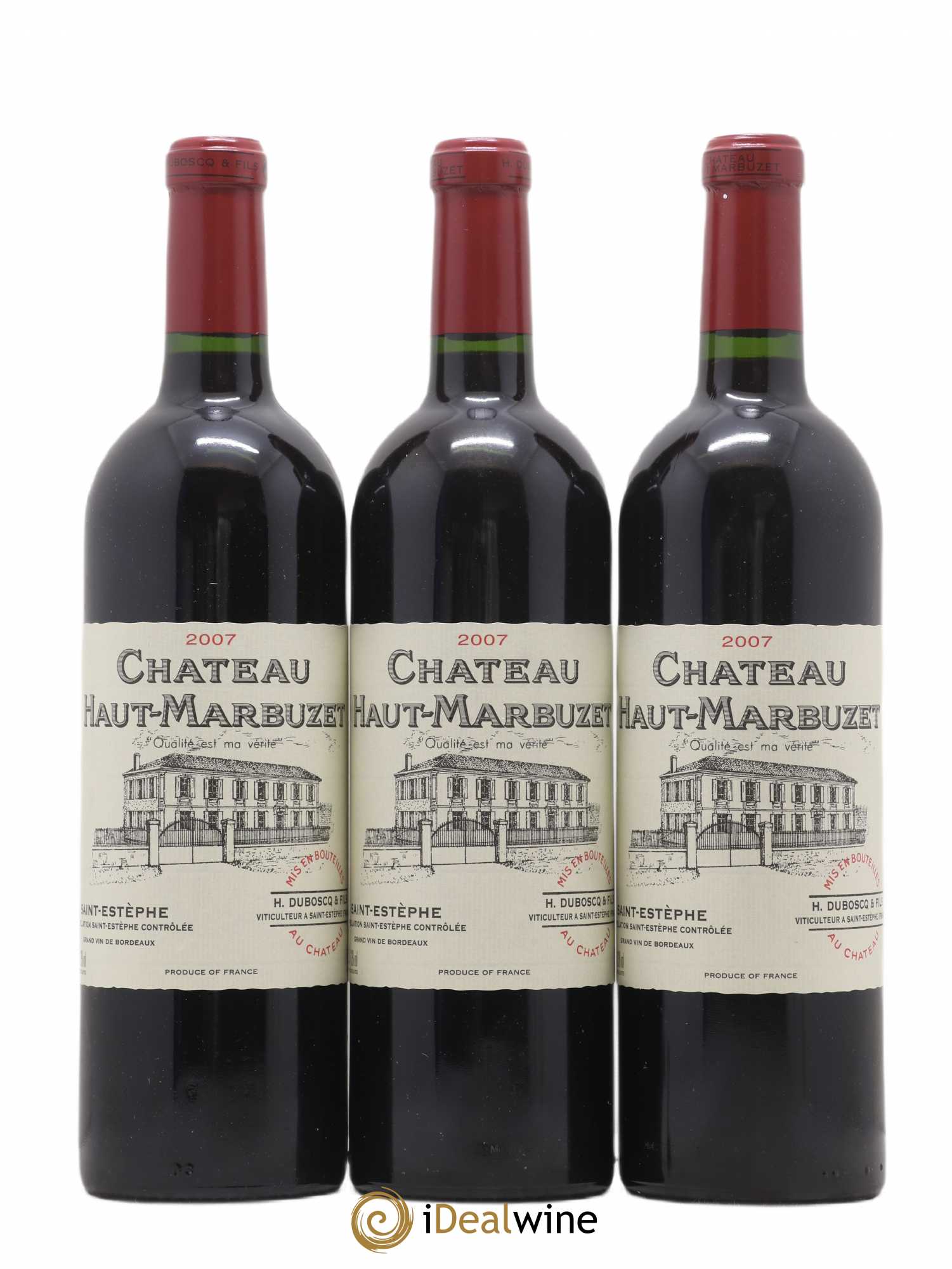 Château Haut Marbuzet 2007 - Lot de 3 bouteilles - 0