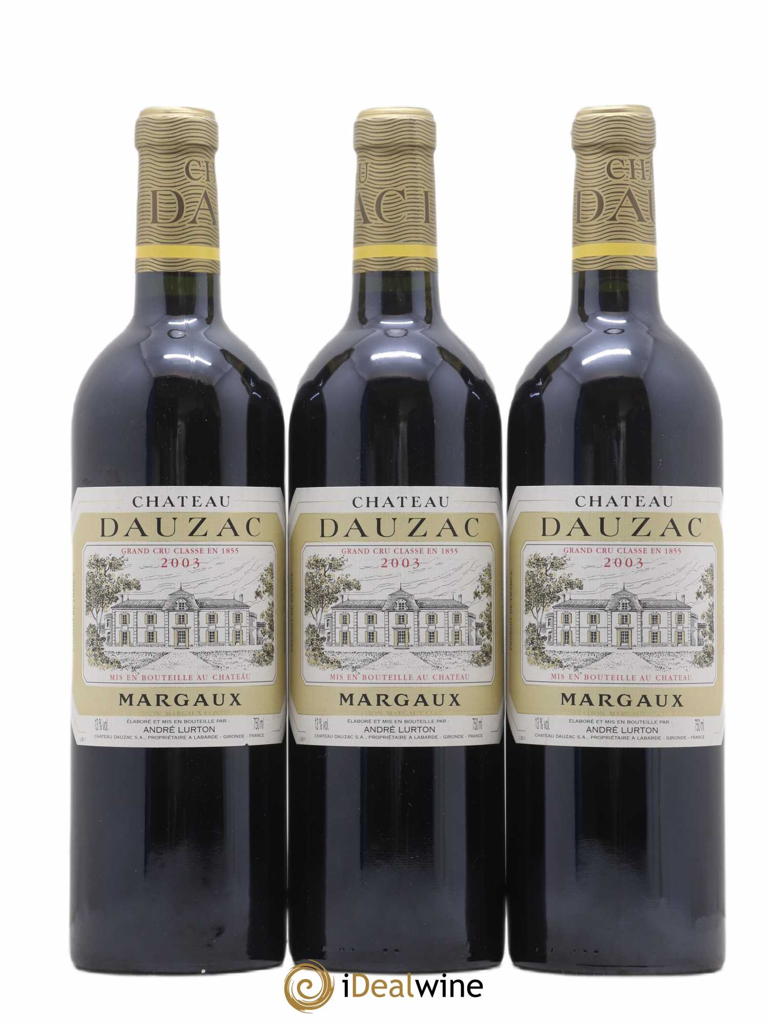Château Dauzac 5ème Grand Cru Classé 2003 - Lot de 3 bouteilles - 0