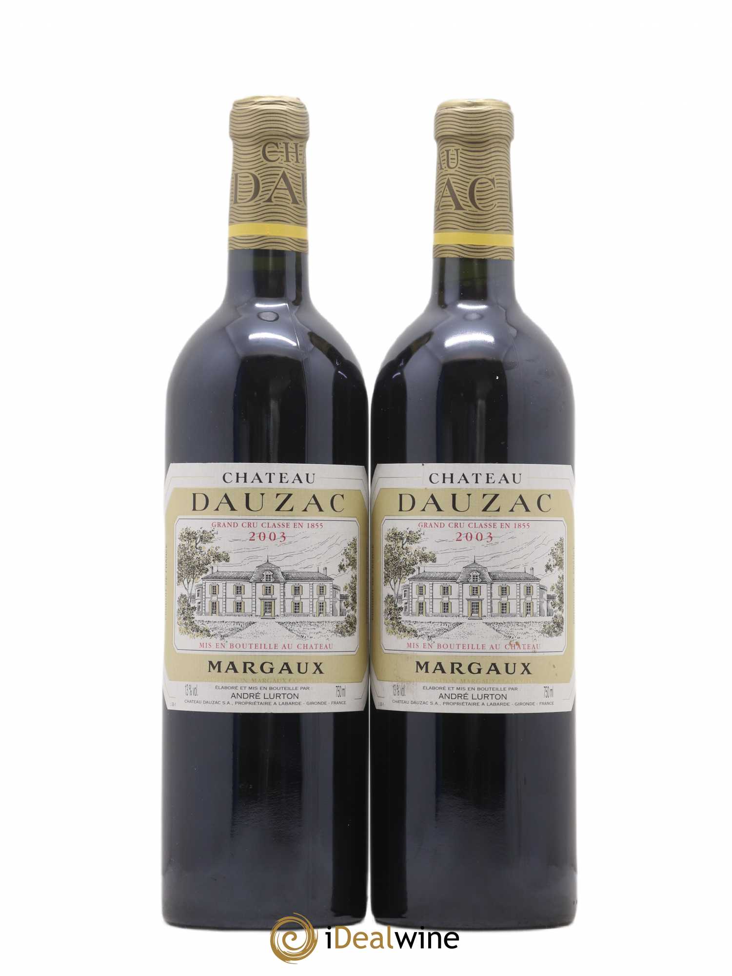 Château Dauzac 5ème Grand Cru Classé 2003 - Lot de 2 bouteilles - 0