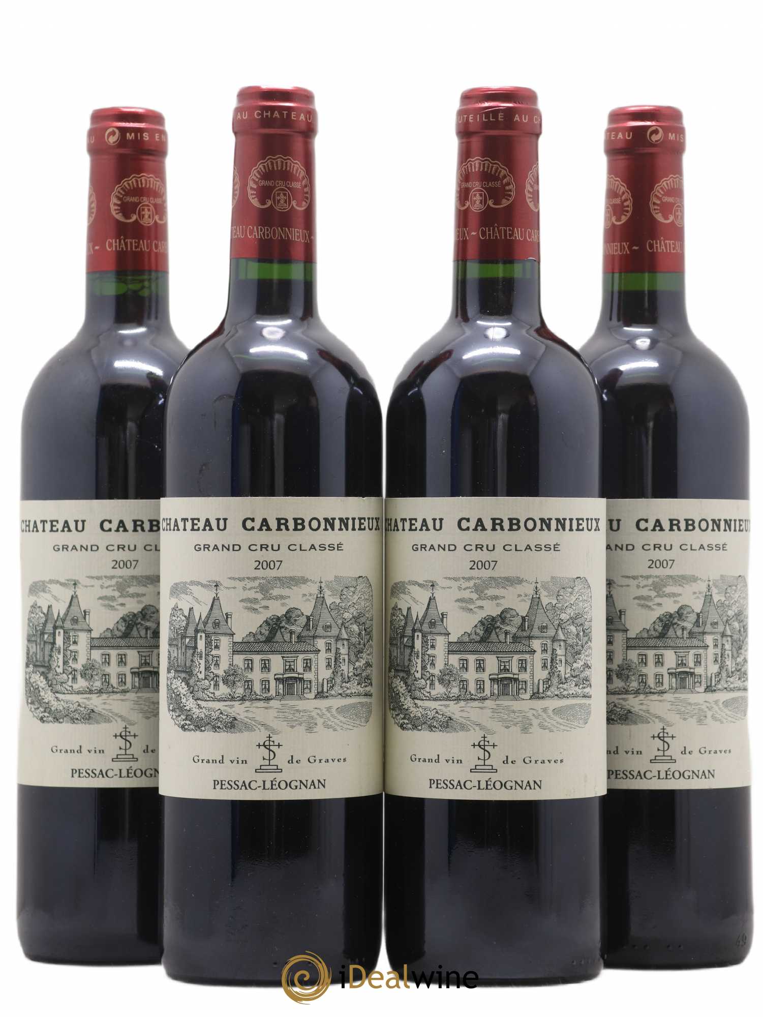 Château Carbonnieux Cru Classé de Graves 2007 - Lot de 4 bouteilles - 0