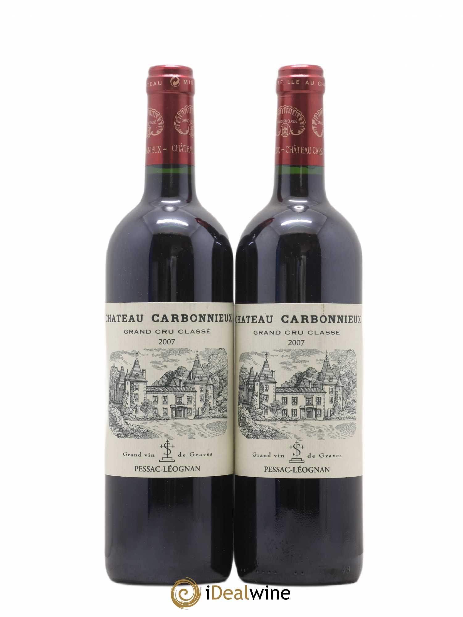 Château Carbonnieux Cru Classé de Graves 2007 - Lot de 2 bouteilles - 0